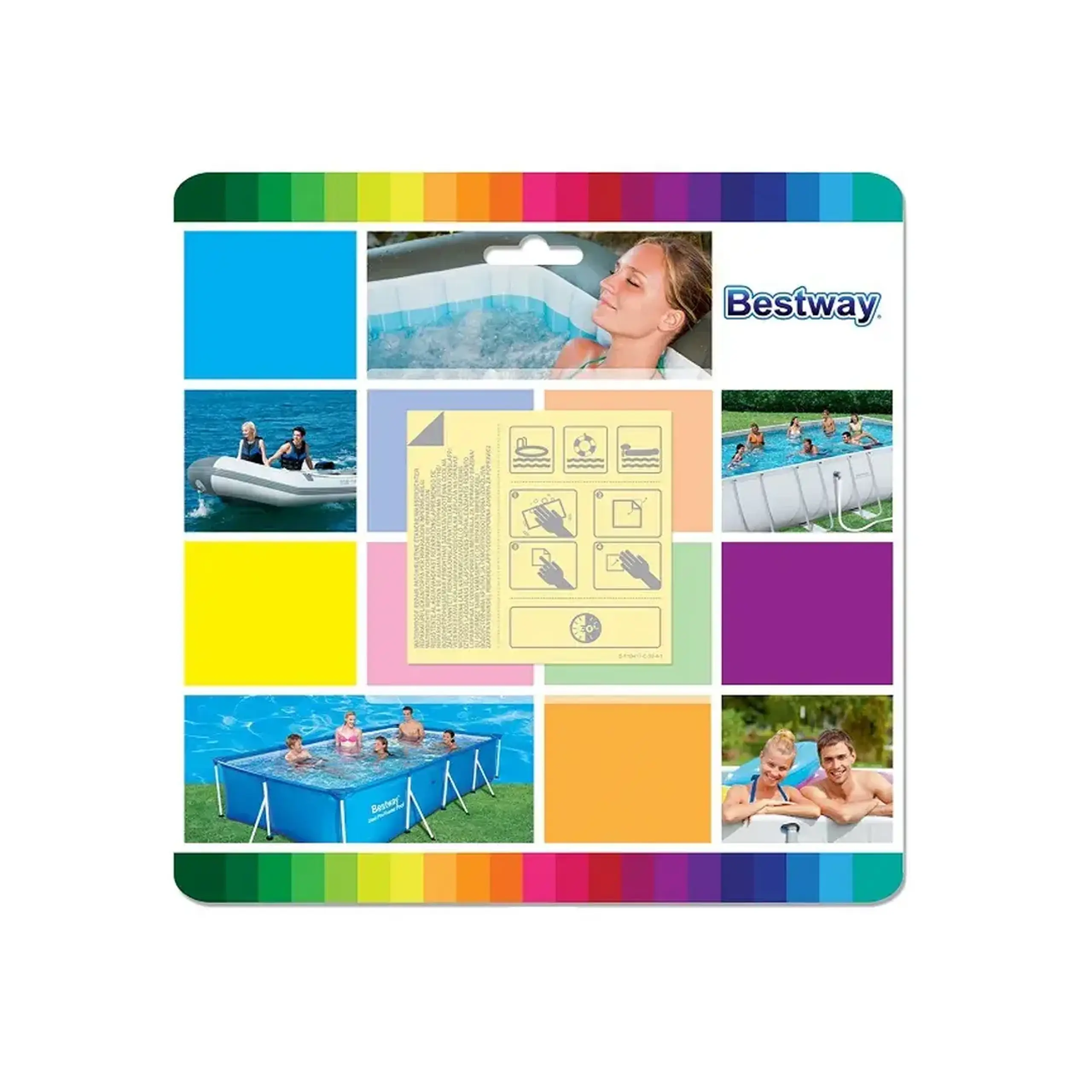 Set plasturi autoadezive pentru reparație 65 x 65 mm Bestway
