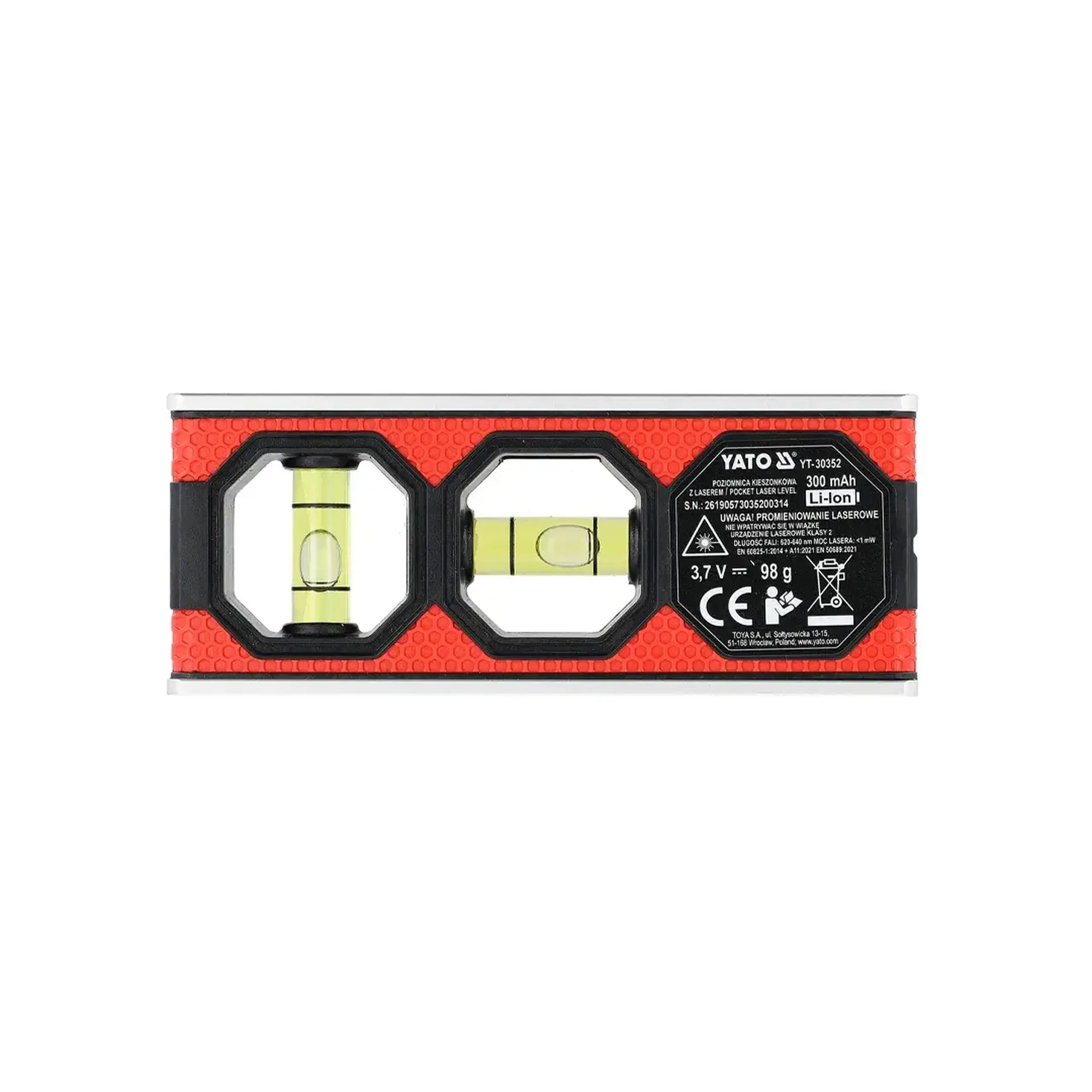 Nivelă magnetică cu laser Roșu 20 m 3.7 V Yato