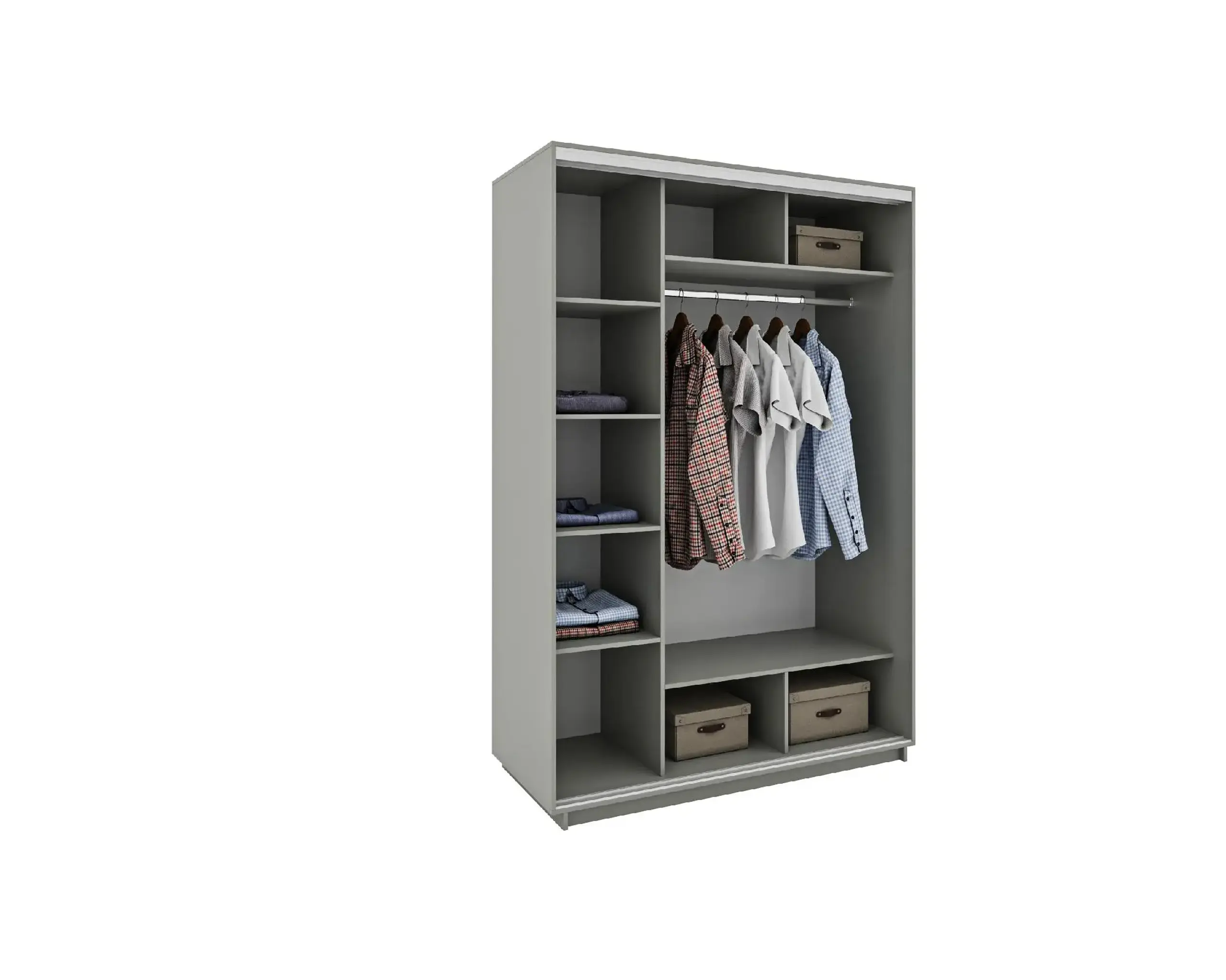 Dulap Cupe 4home, 2 Usi, Nymphea Alba 2P-11, 150x60x220 cm