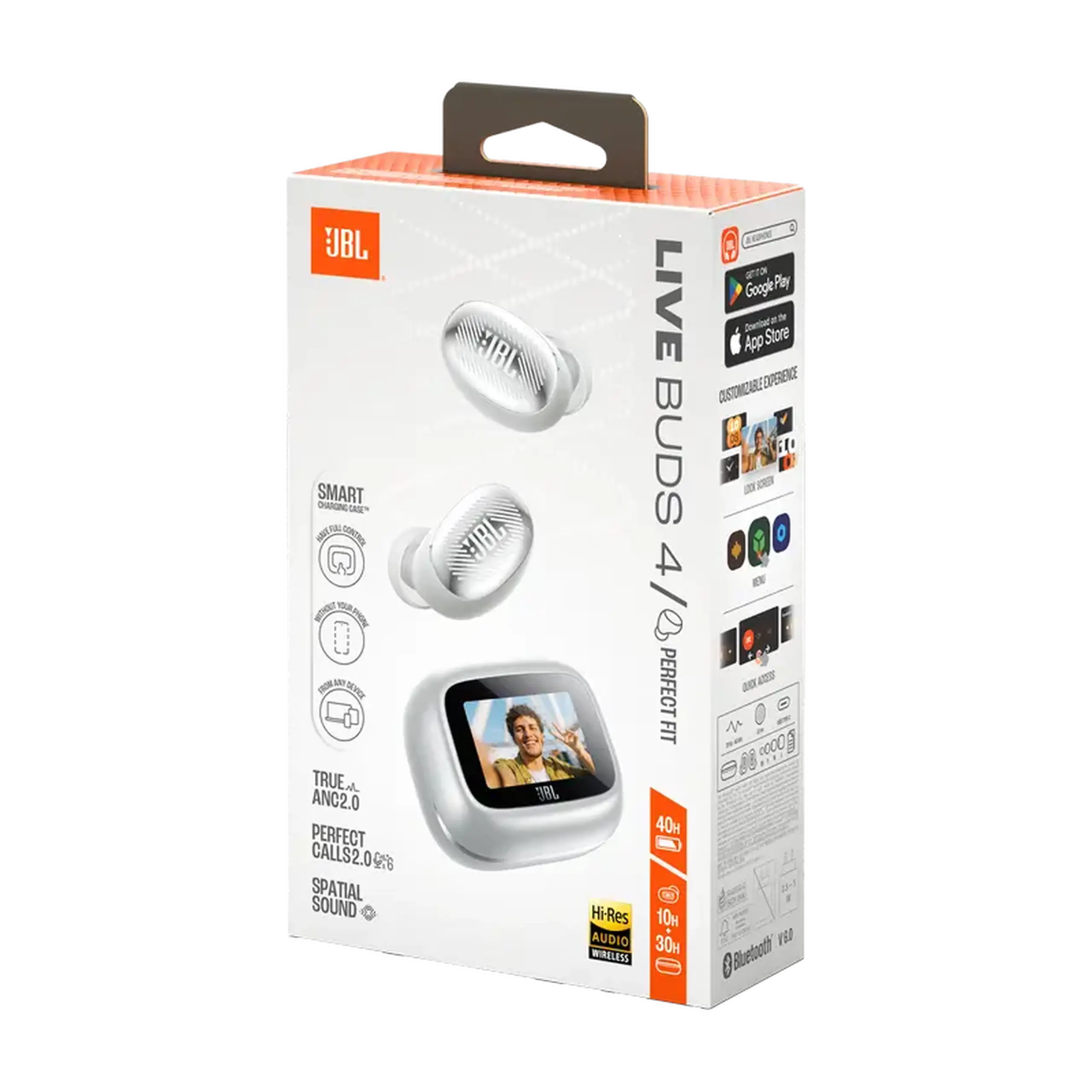Căști JBL LIVE Buds 4, Argintiu