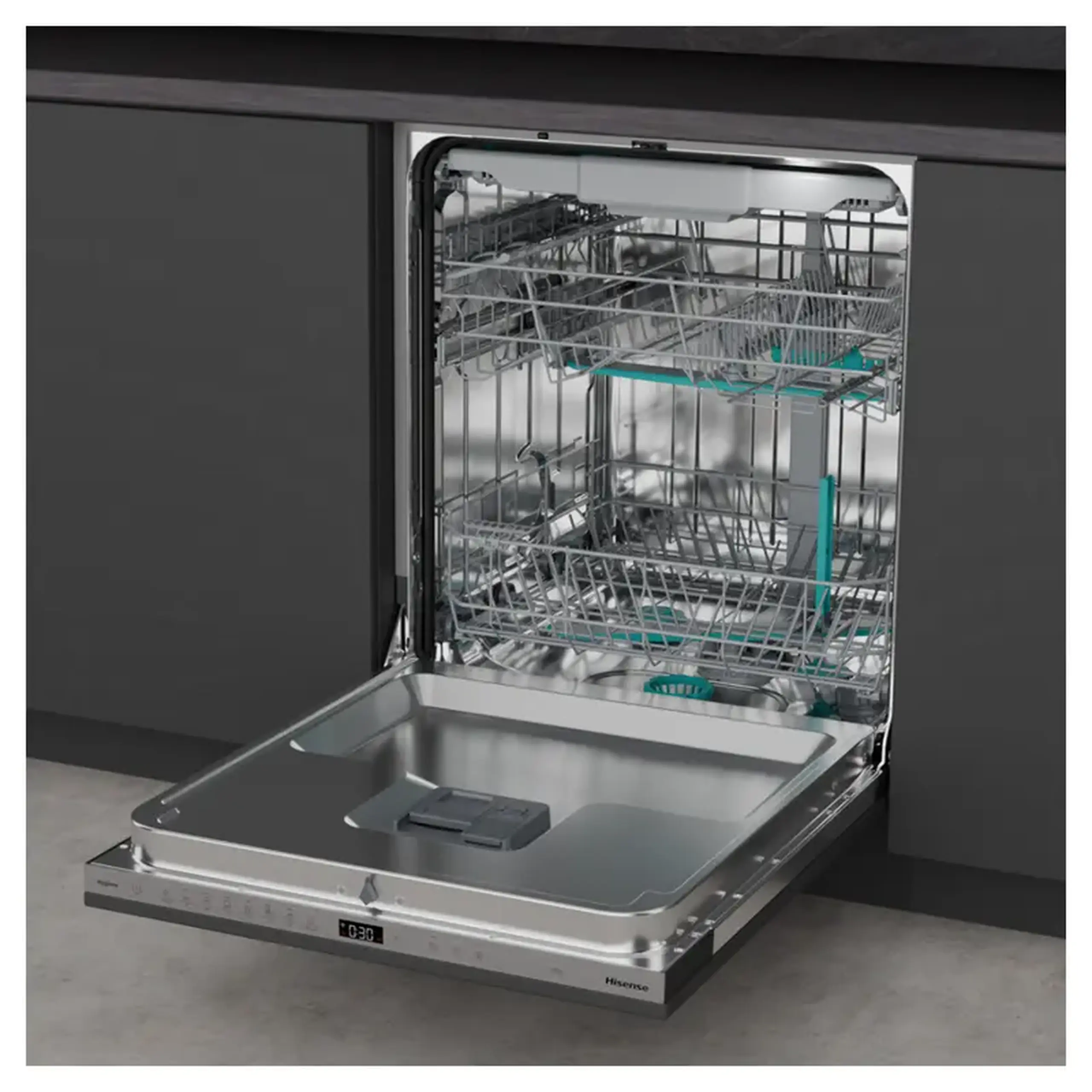 Mașină de spălat vase Hisense HV673D64, Oțel inoxidabil