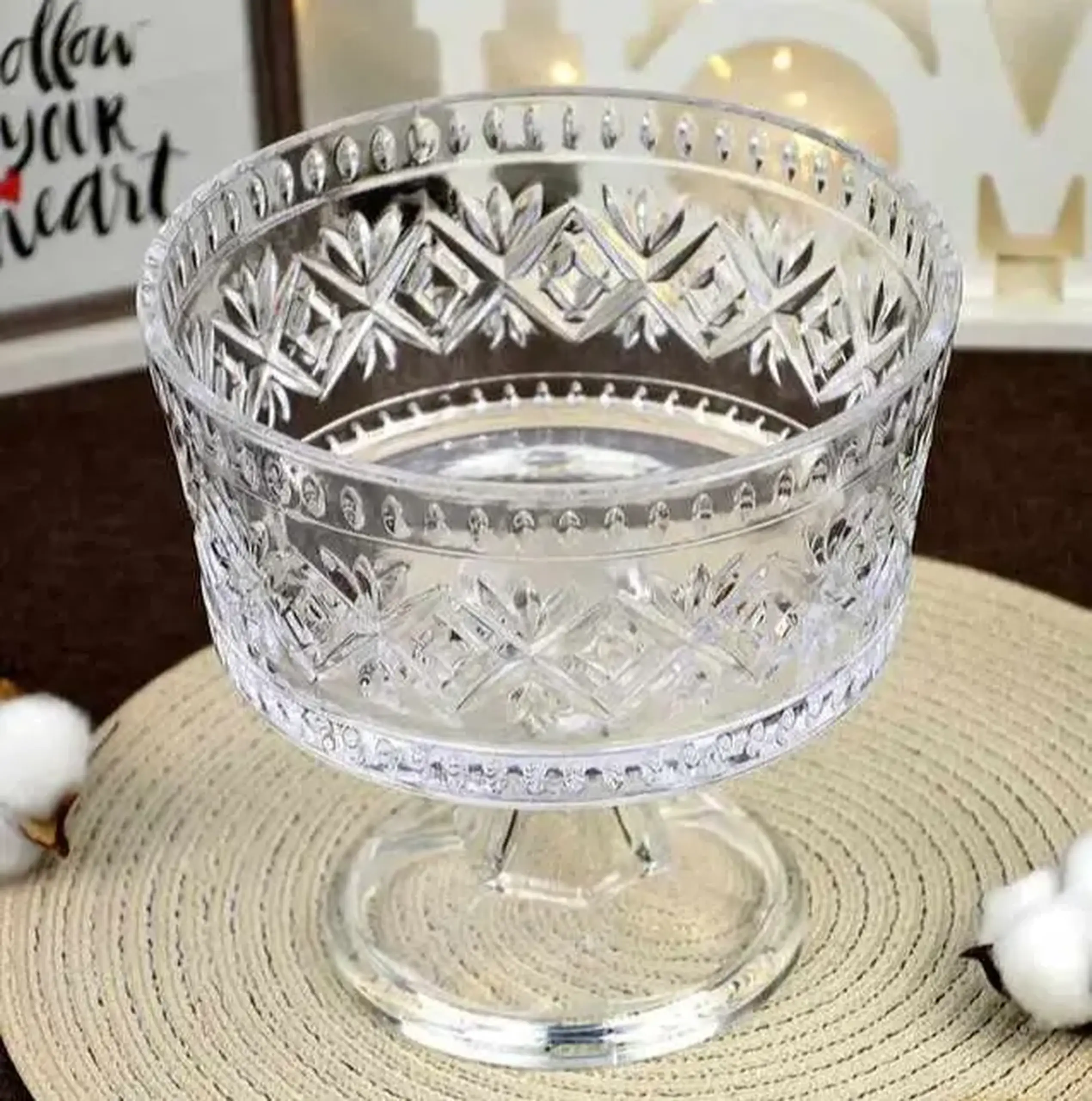Bol Rio din sticlă cu picior, handmade – Sencam Alegre Glass