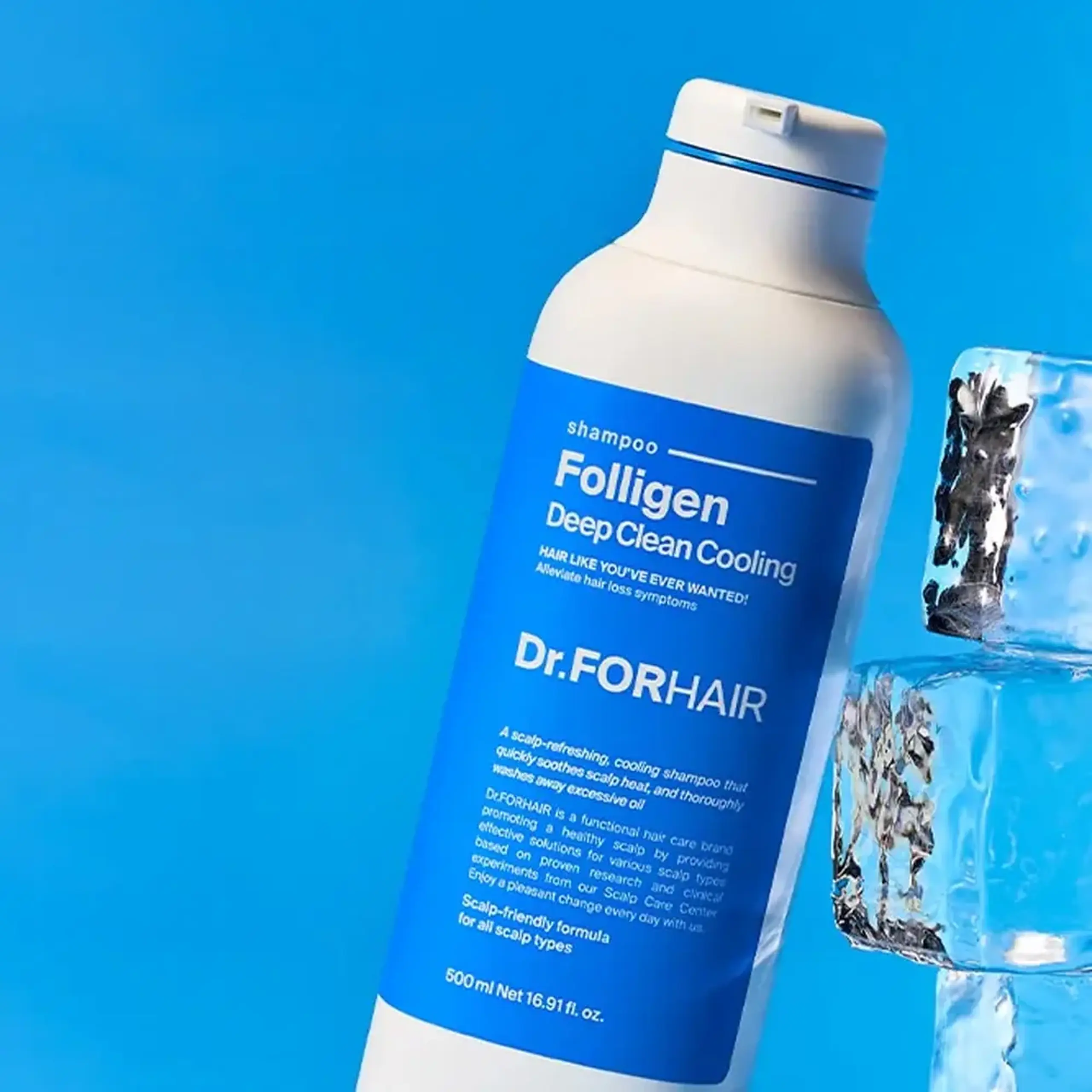 Șampon pentru curățare profundă a scalpului Dr.forhair Folligen Deep Clean Cooling Shampoo 500ml