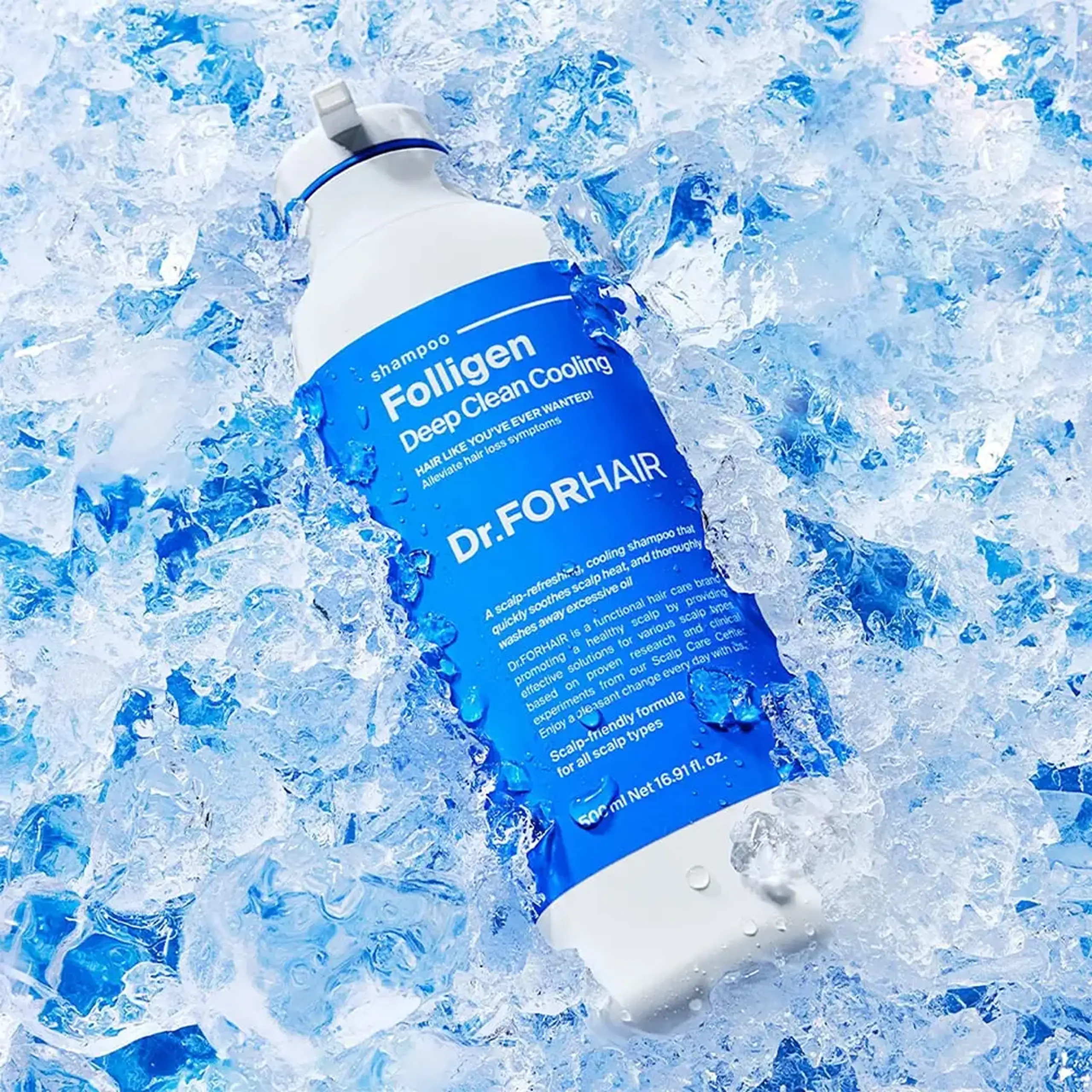 Șampon pentru curățare profundă a scalpului Dr.forhair Folligen Deep Clean Cooling Shampoo 500ml