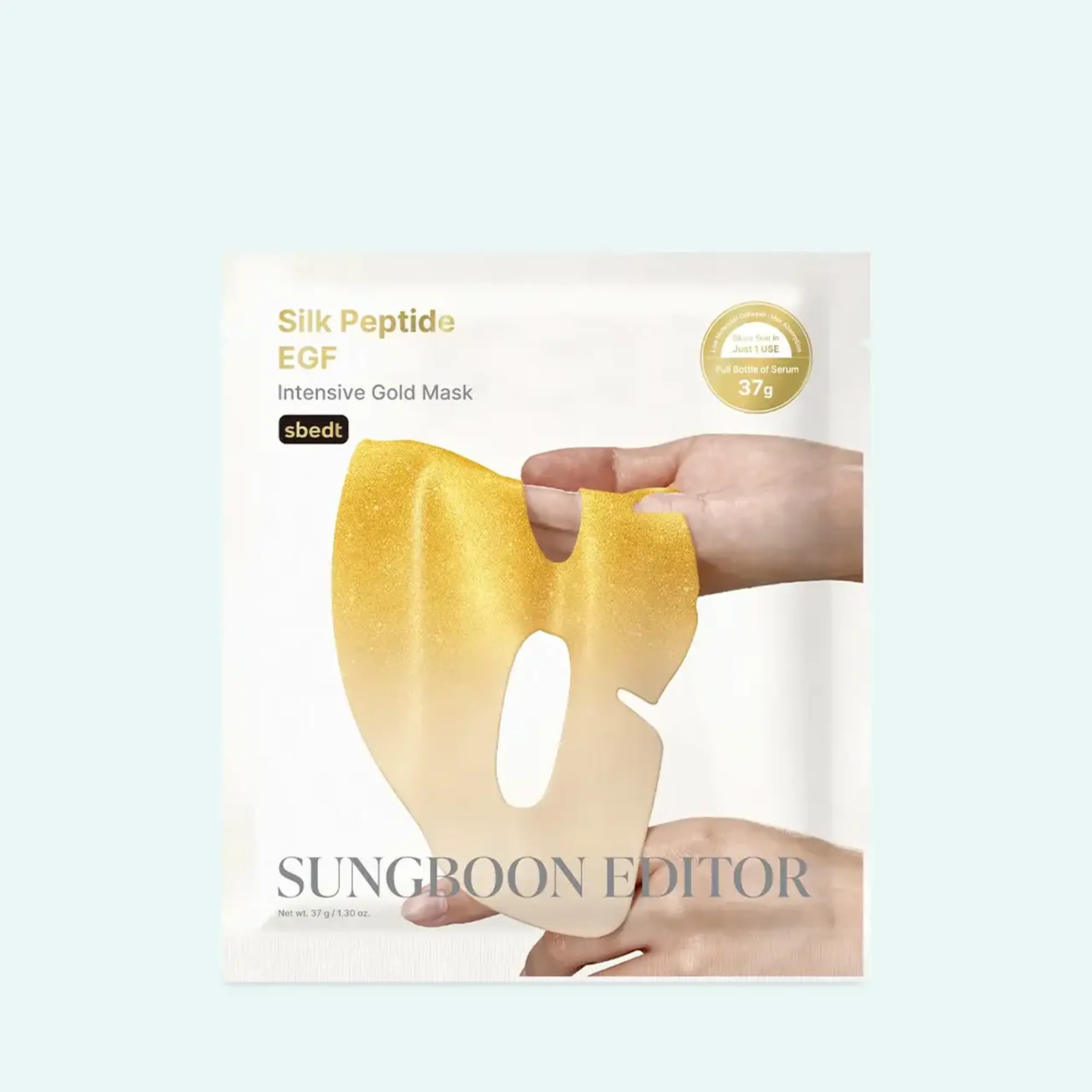 Mască hidrogel anti-age Sungboon Editor Silk Peptide EGF Intensive Gold Mask 37 gr