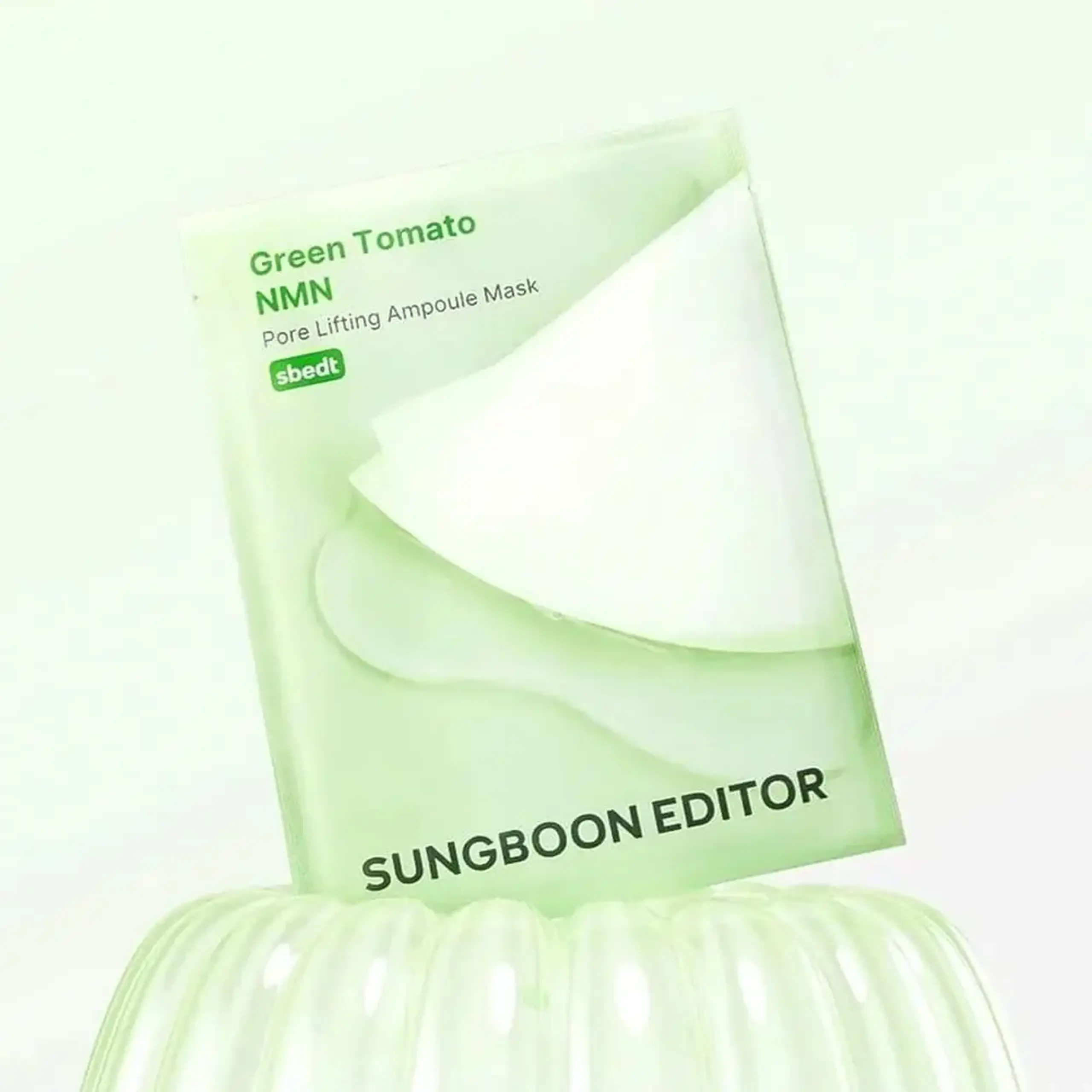 Mască din țesătură Sungboon Editor Green Tomato NMN Pore Minimizing Ampoule Mask 23g