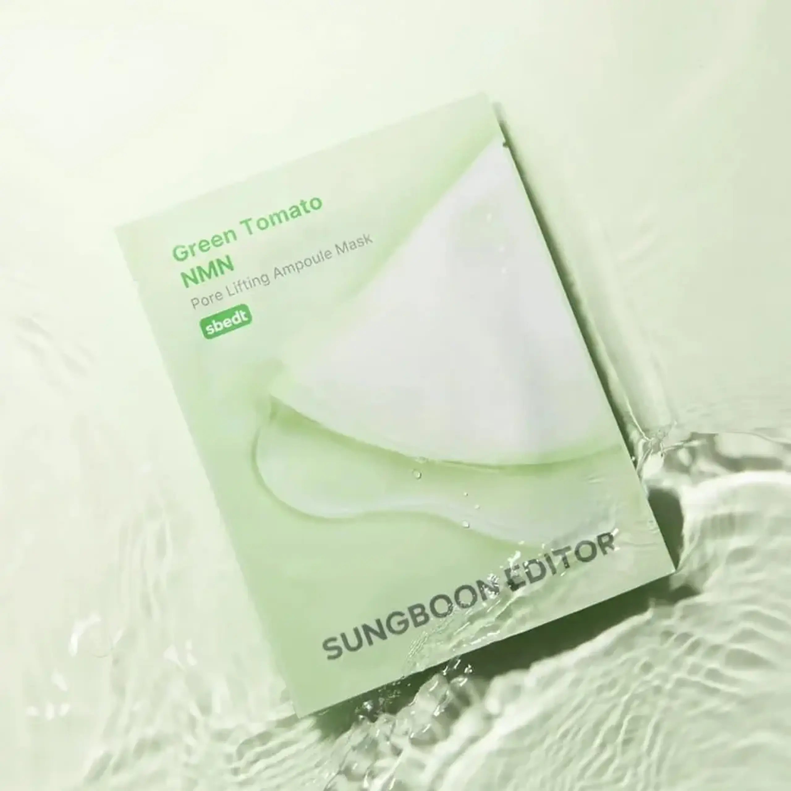 Mască din țesătură Sungboon Editor Green Tomato NMN Pore Minimizing Ampoule Mask 23g