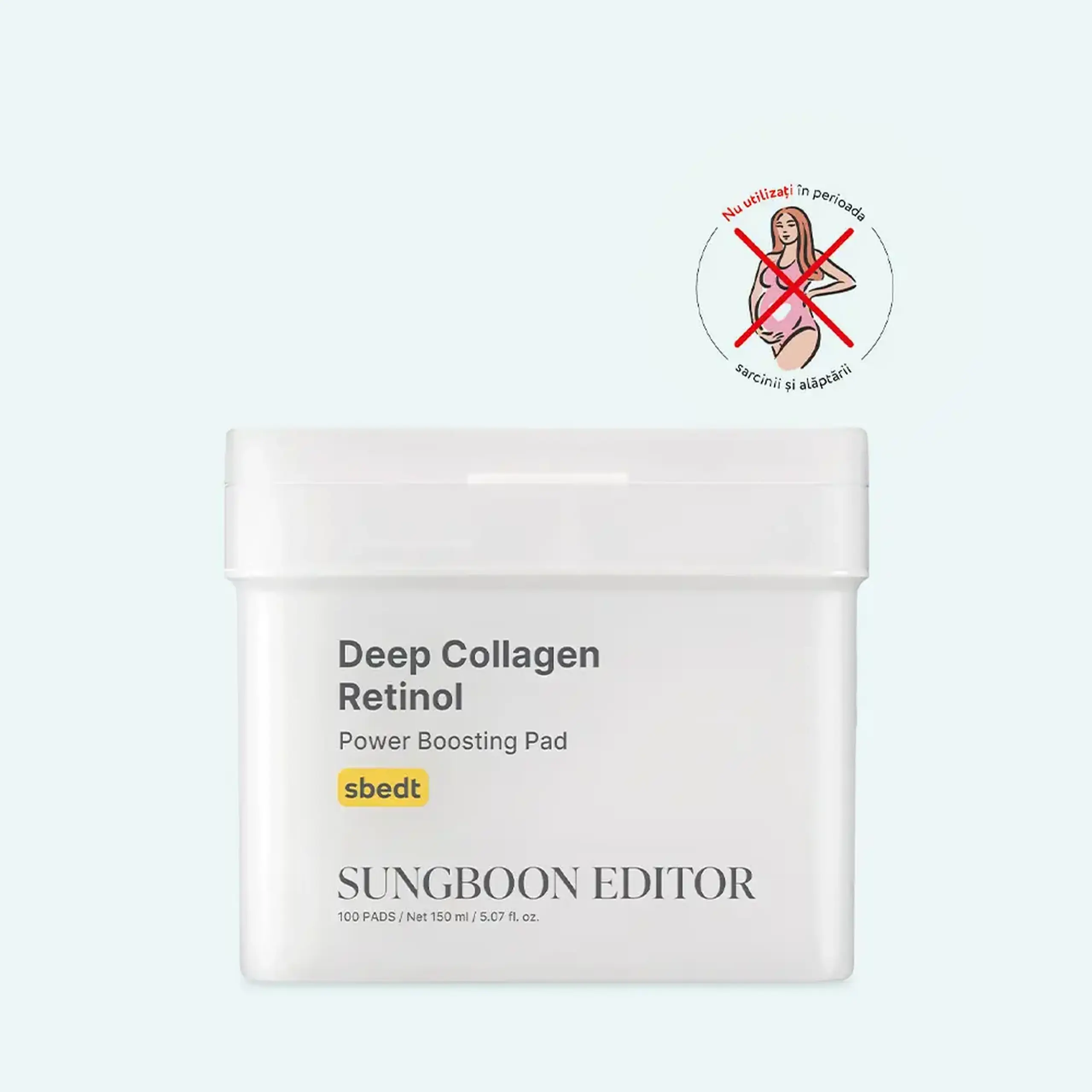 Paduri tonice multifuncționale SUNGBOON EDITOR Deep Collagen Retinol Power Boosting Pad 150 ml (100 buc.)