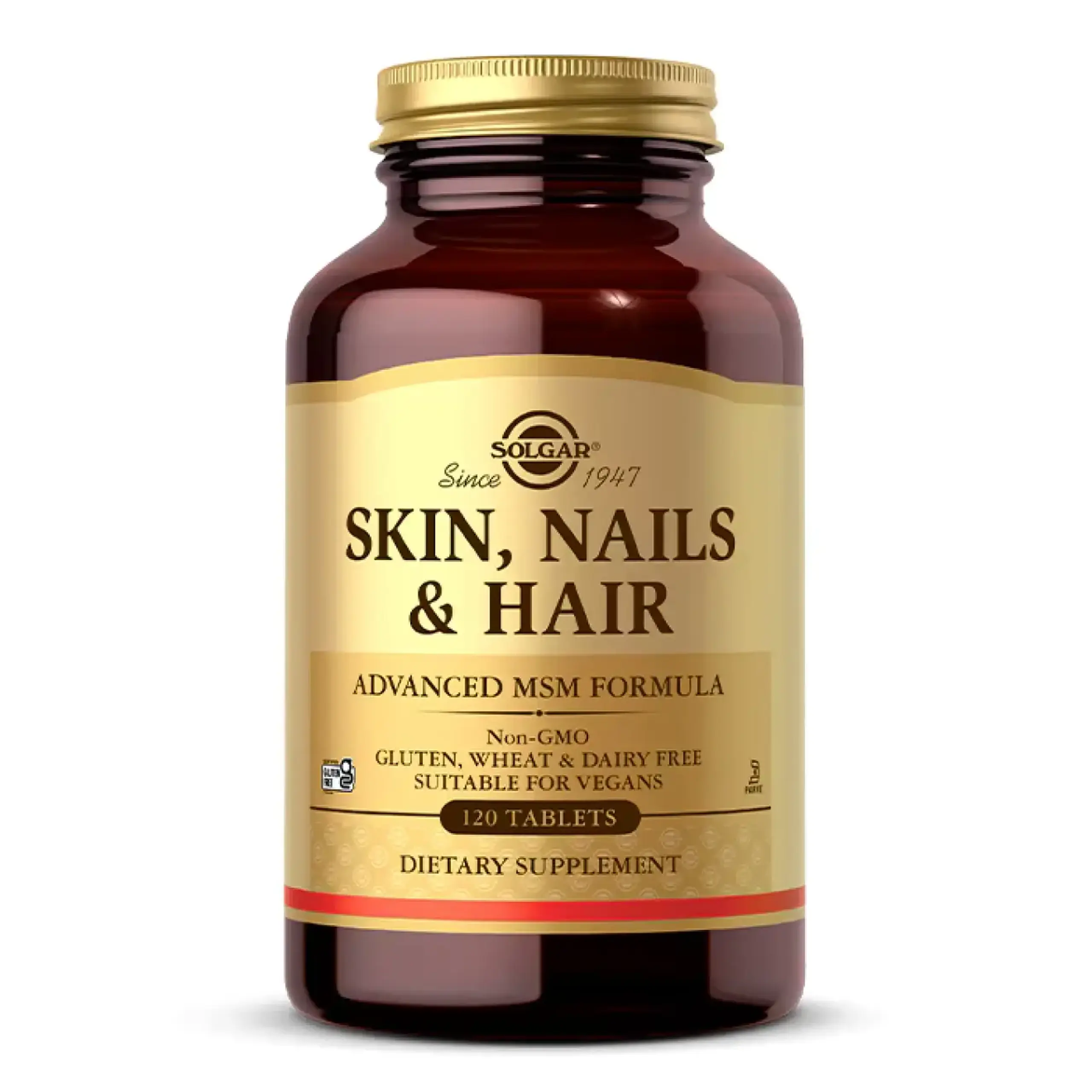 Solgar, Skin, Nails & Hair, Advanced MSM Formula, 60 comprimate - Volum 120 tablete