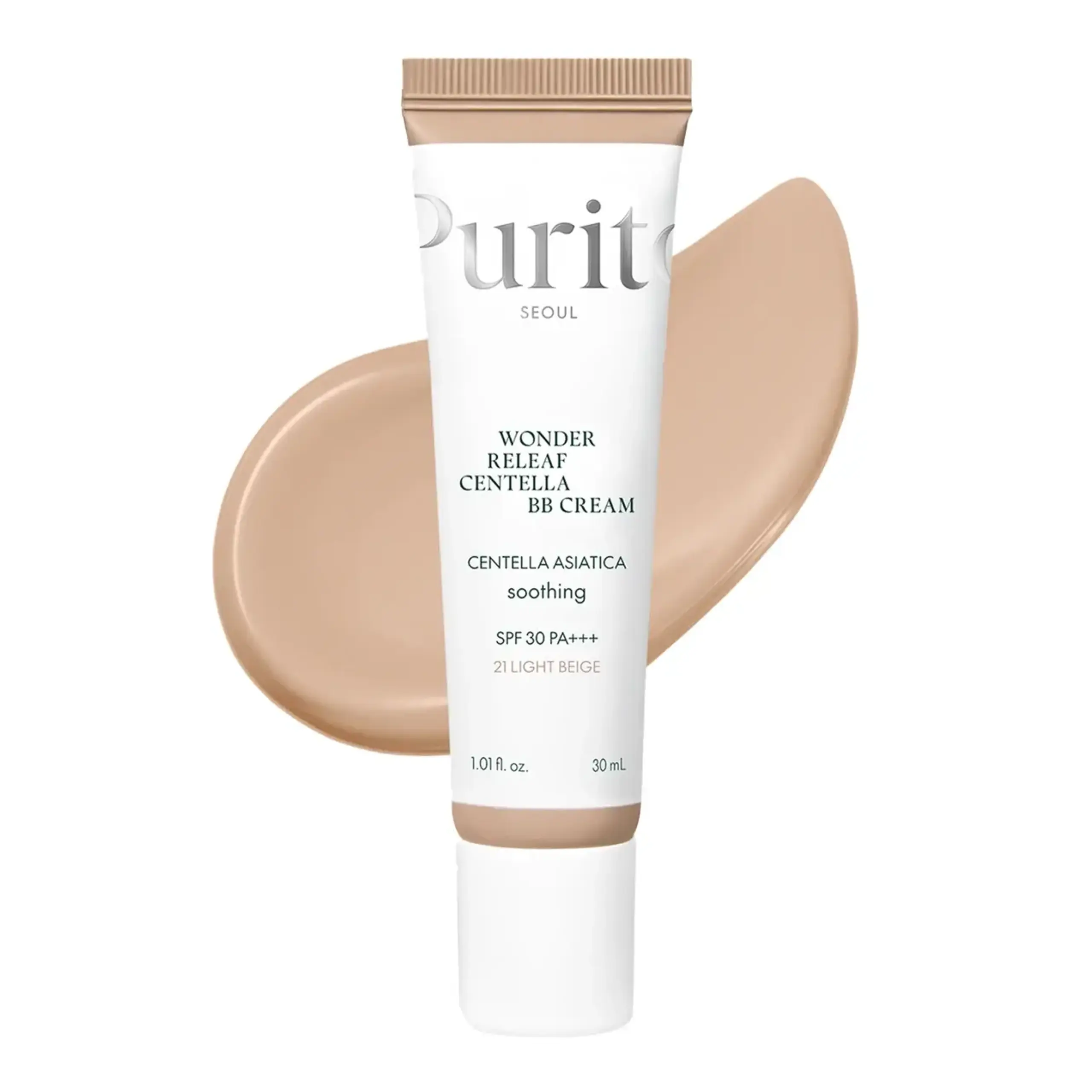 Purito, Wonder Releaf Centella BB Cream #21 Light Beige, 30ml