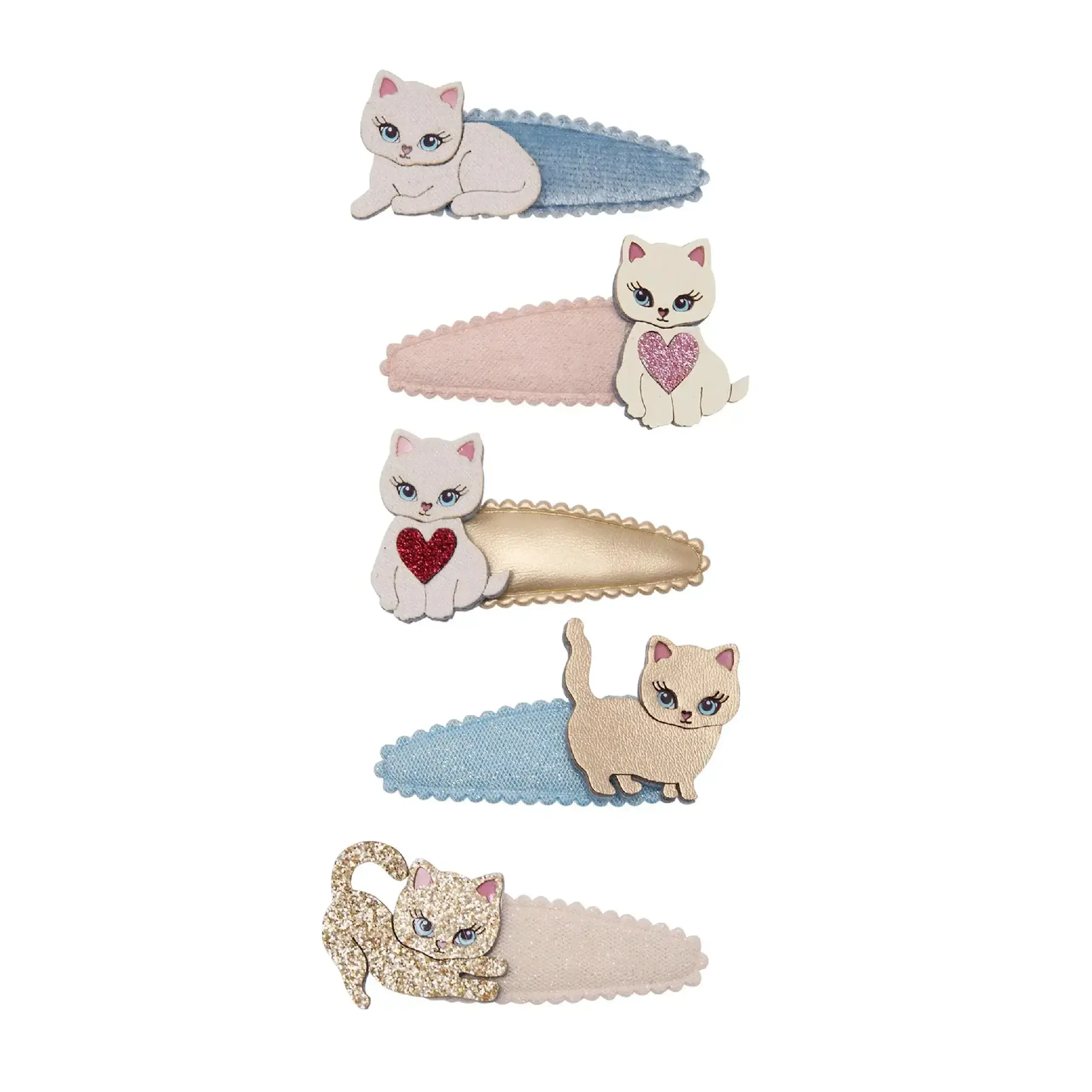 Set de 5 agrafe de păr Cutey Kitten — Mimi & Lula