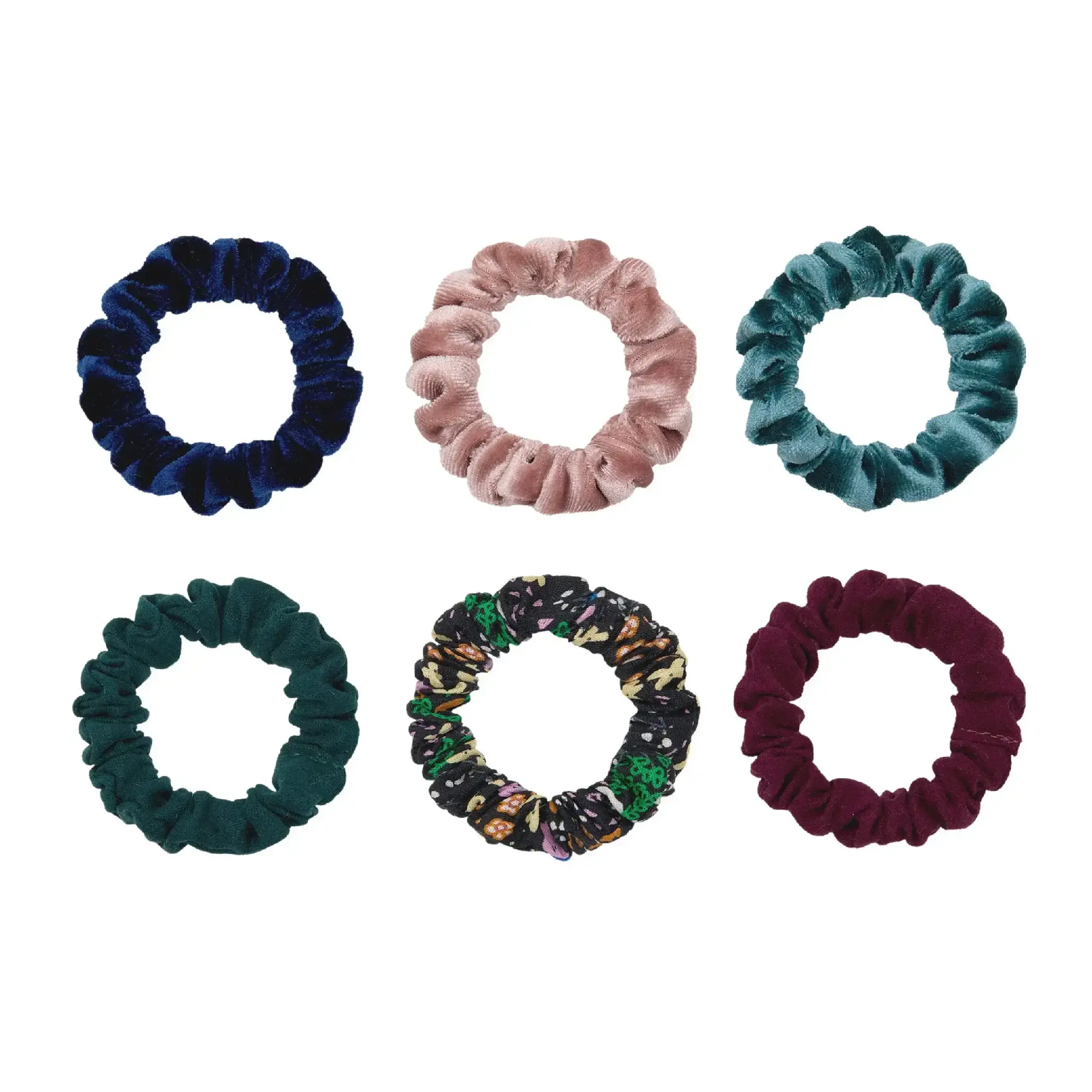 Set de 6 scrunchie-uri subțiri, multicolor — Mimi & Lula