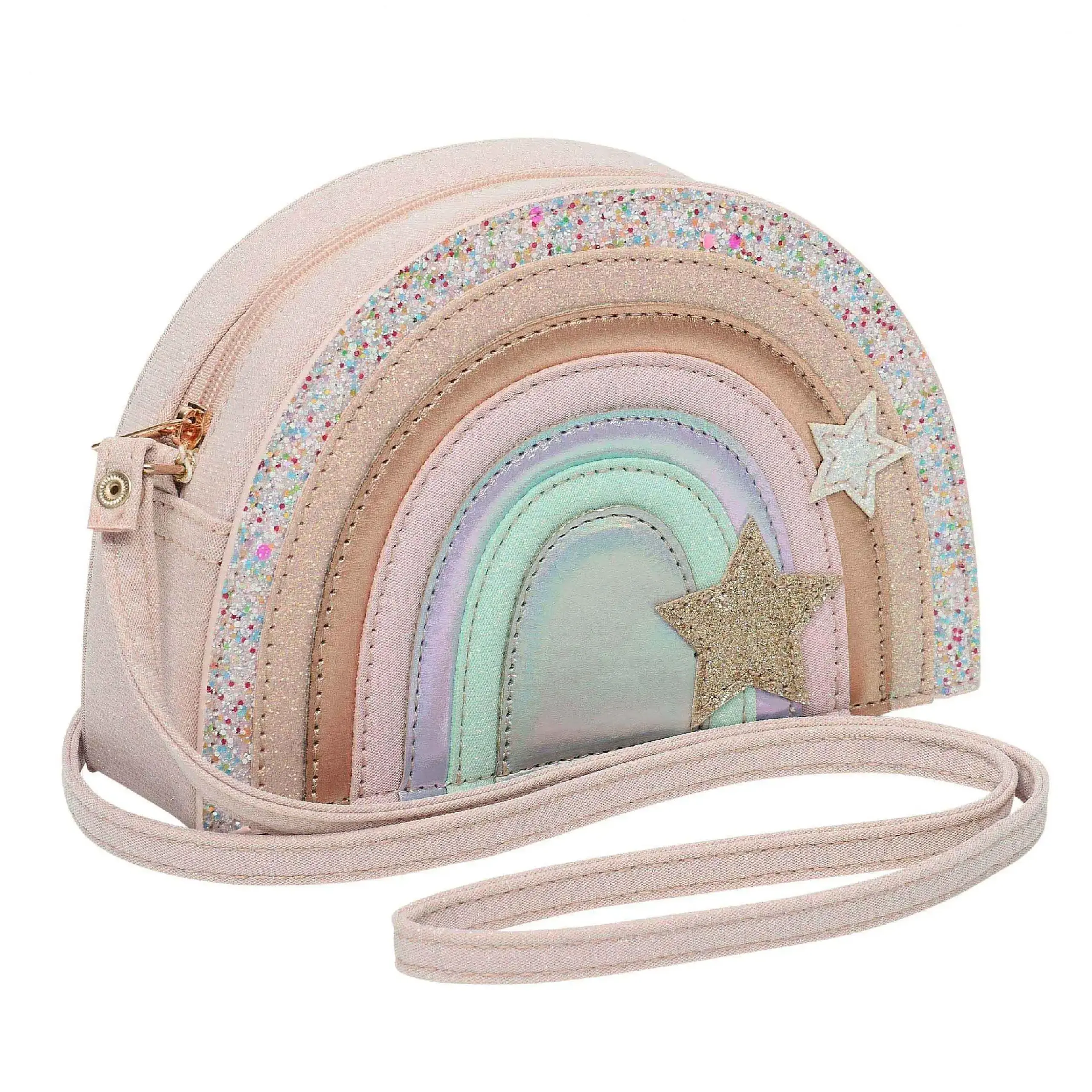 Geantă curcubeu Dreamwish, roz pastel — Mimi & Lula