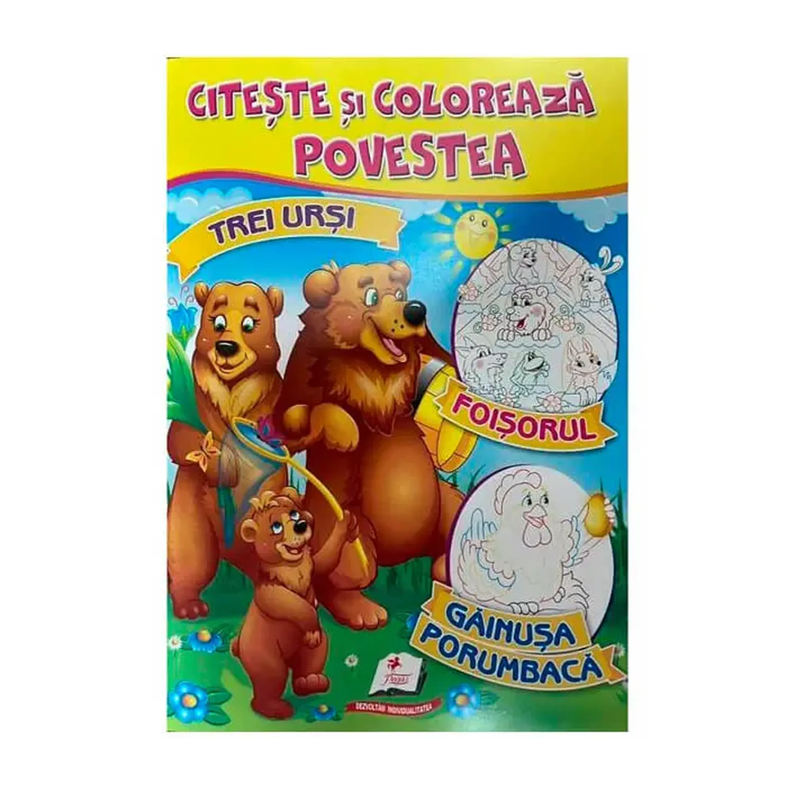 Citeste si coloreaza Trei ursi 478795