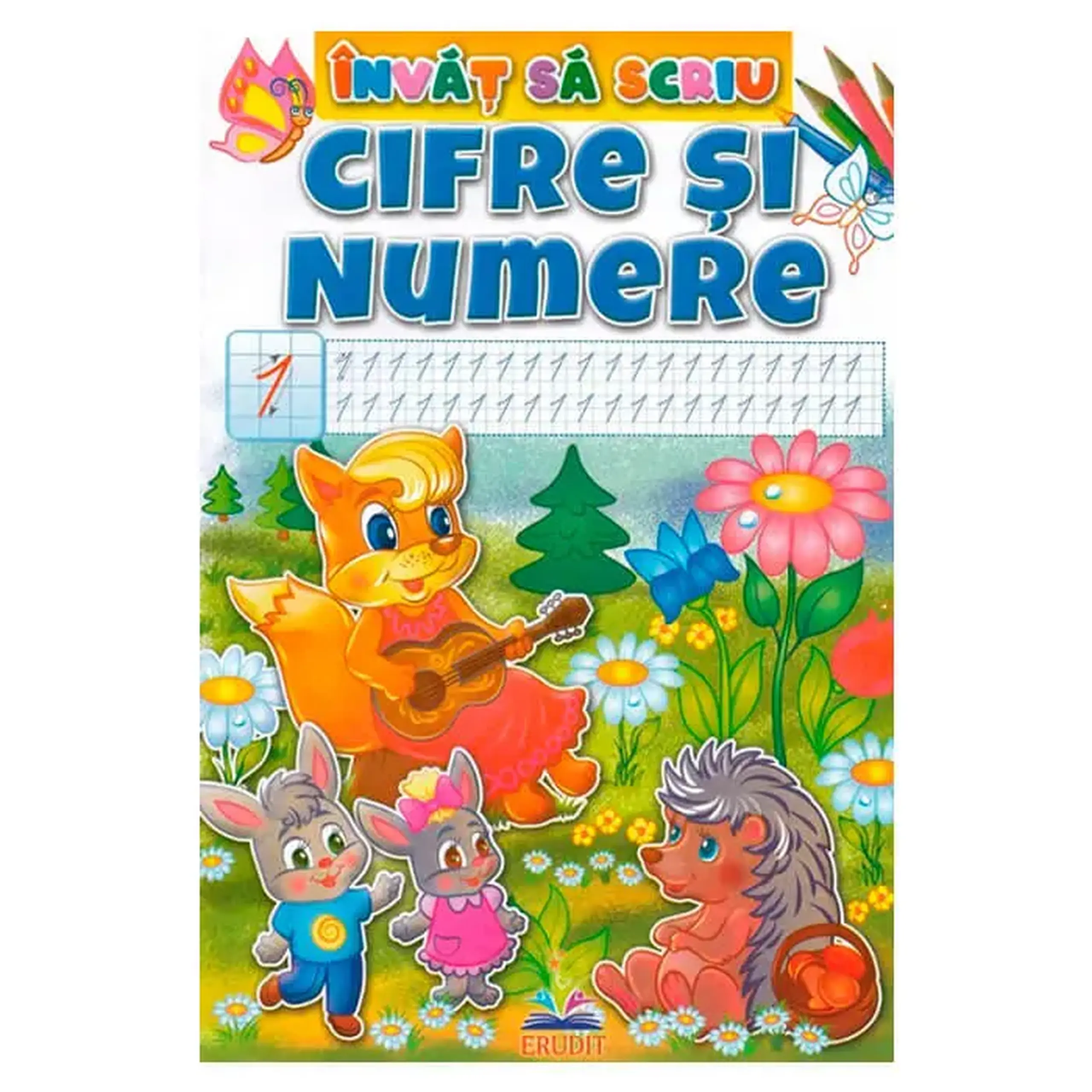 Invat sa scriu A4-Cifre si numere-ERUDIT 358040