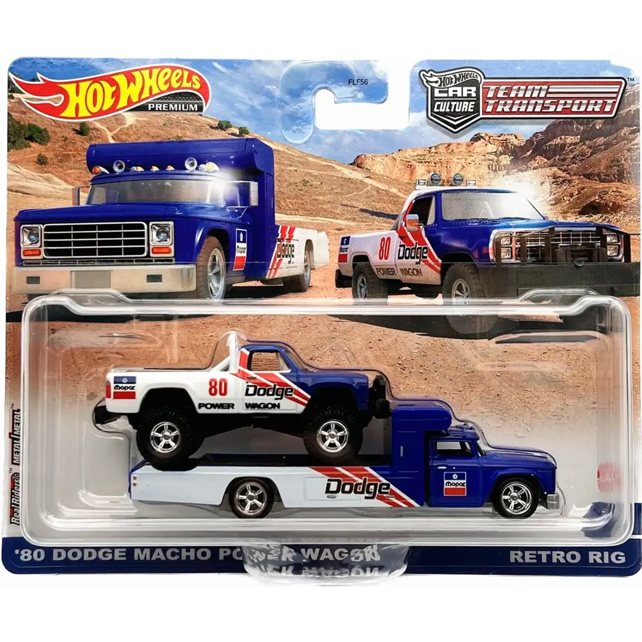 Set de 2 masini HW Premium Car Culture Team Transport Truck FLF56