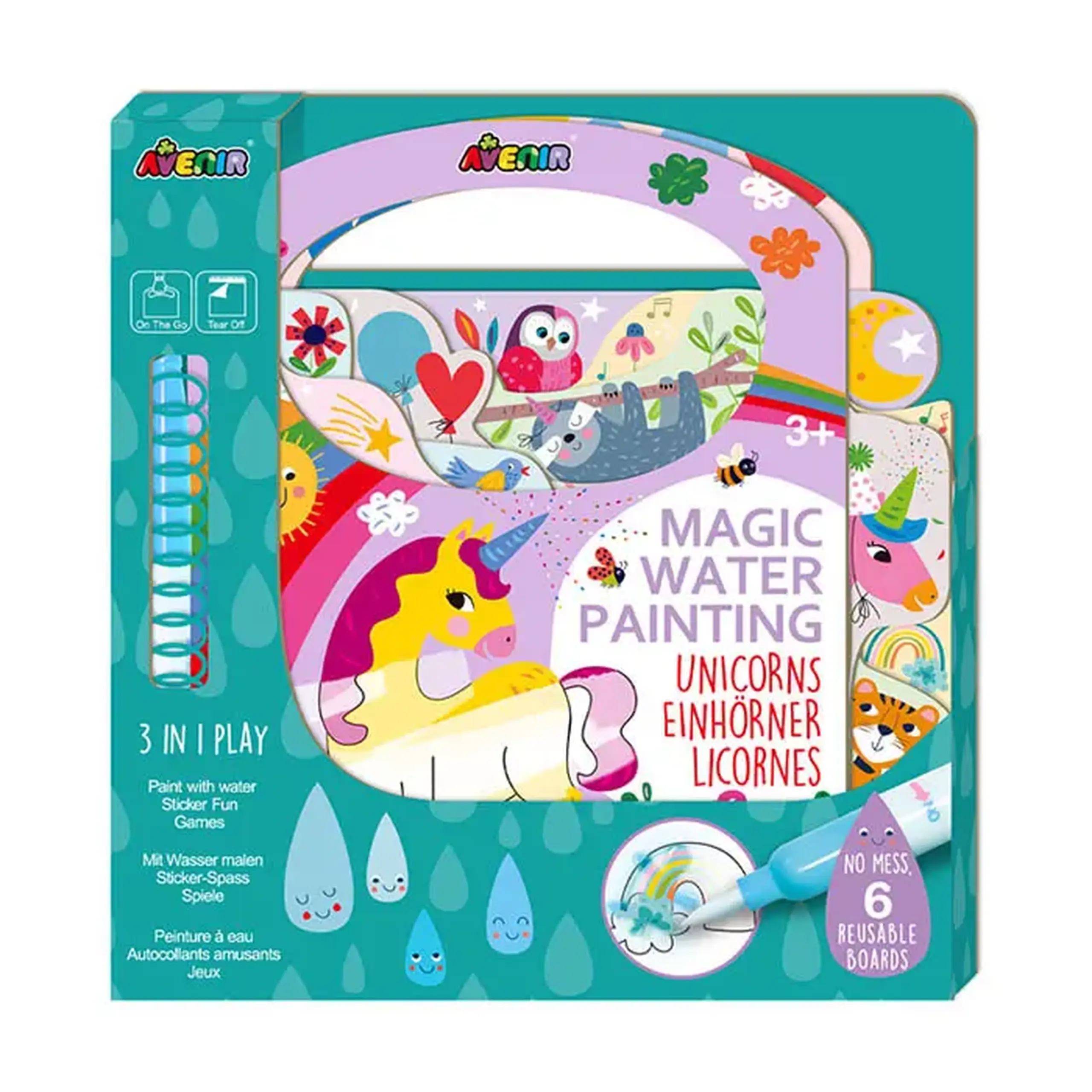 Carte de colorat cu apa Unicorni CH221778