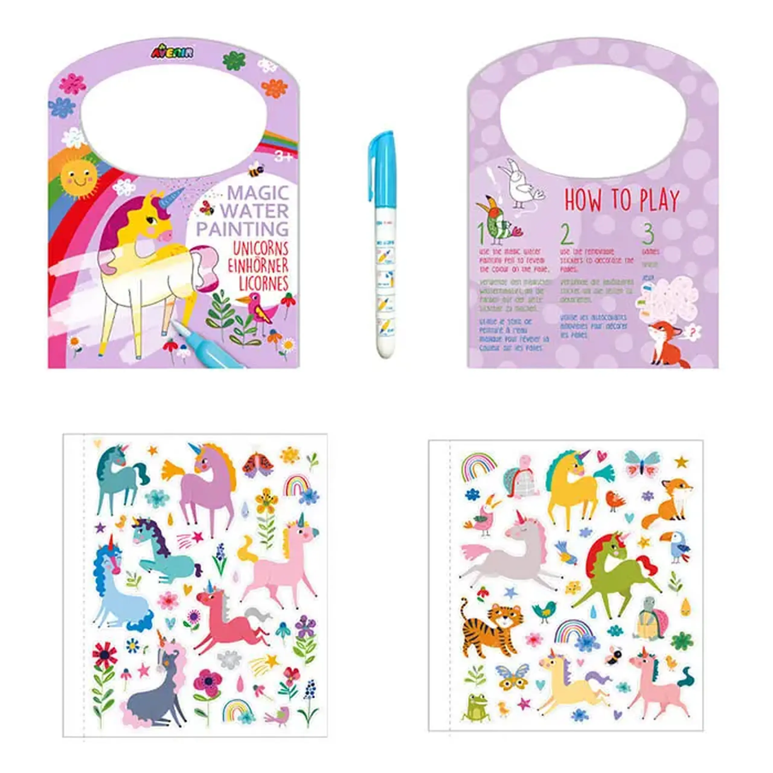 Carte de colorat cu apa Unicorni CH221778
