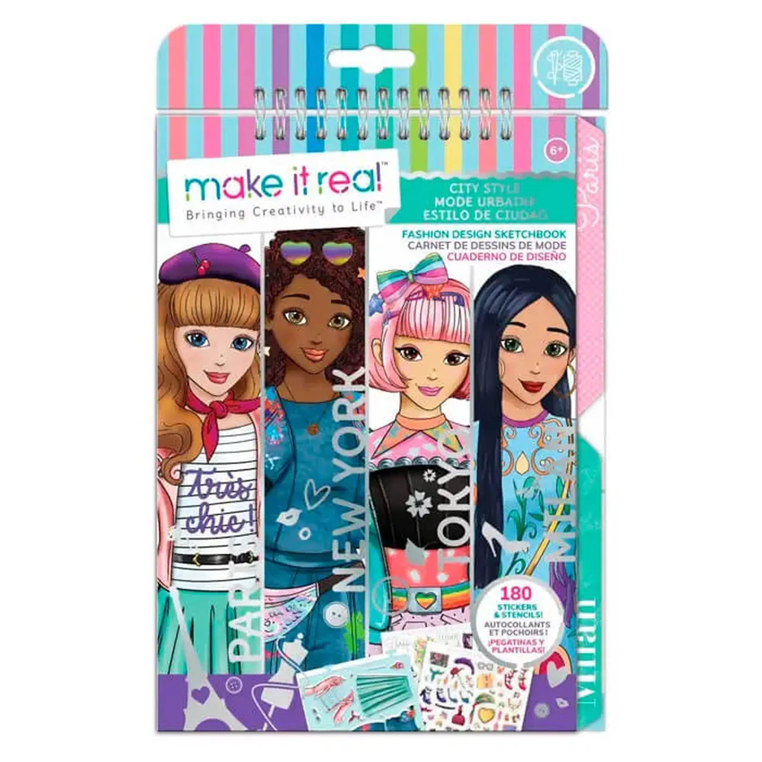 Sketchbook cu autocolan Make it real 3207M