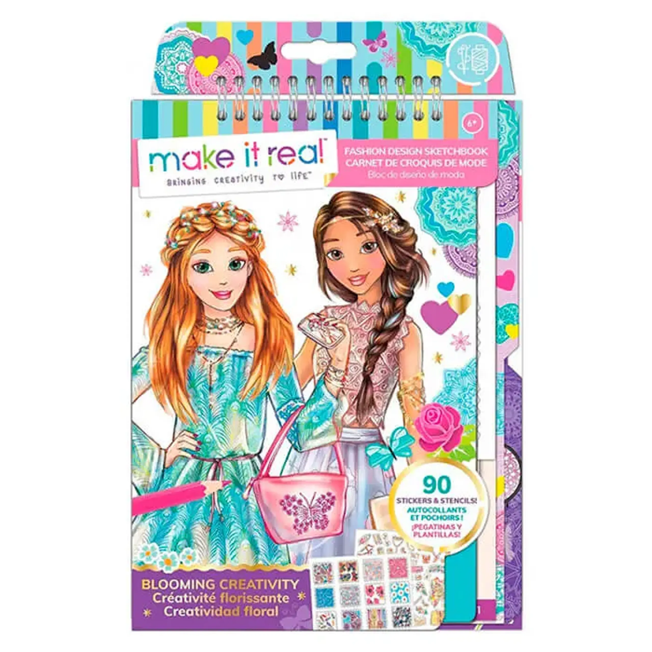Sketchbook cu autocolan Make it real 3202