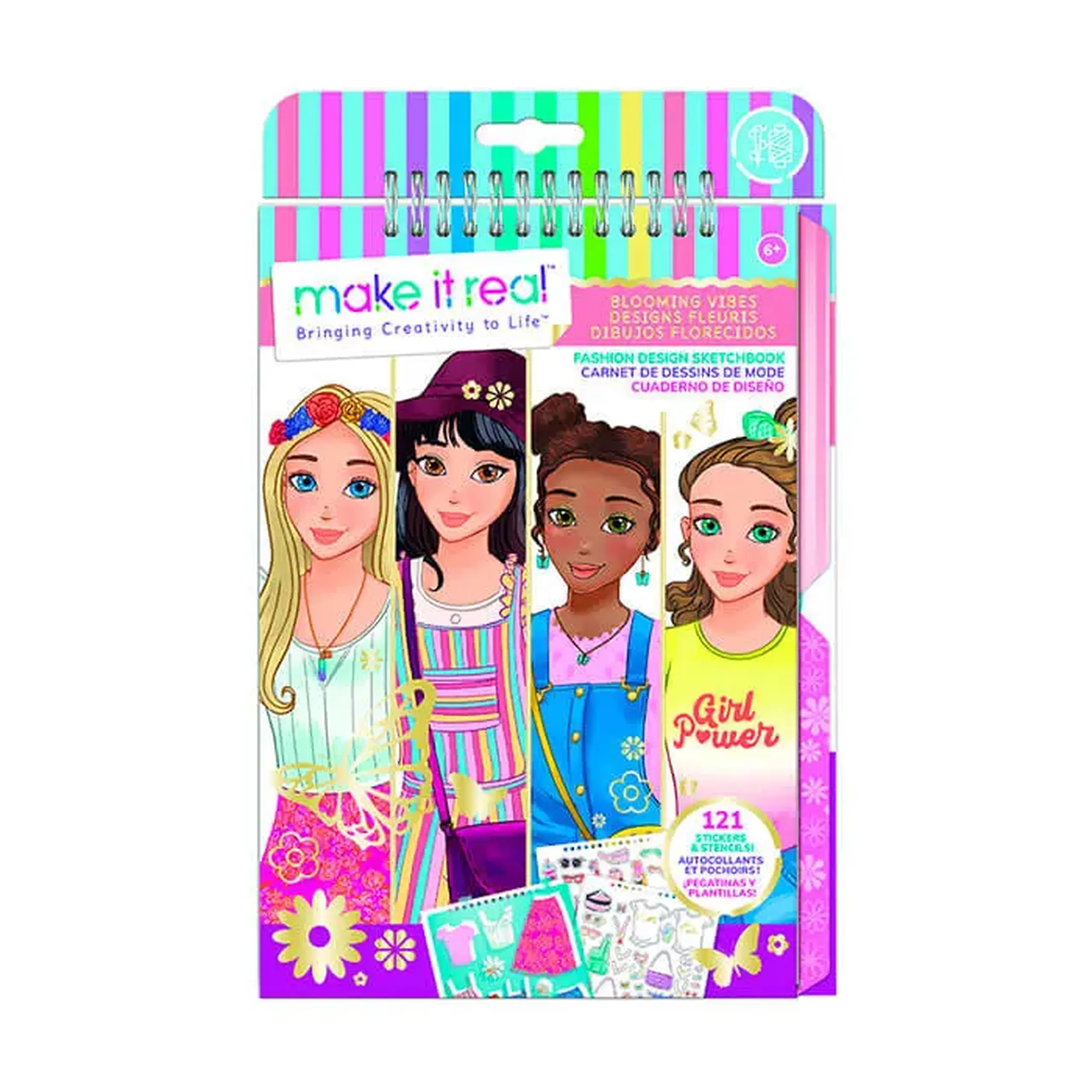Sketchbook cu autocolan Make it real 3209M