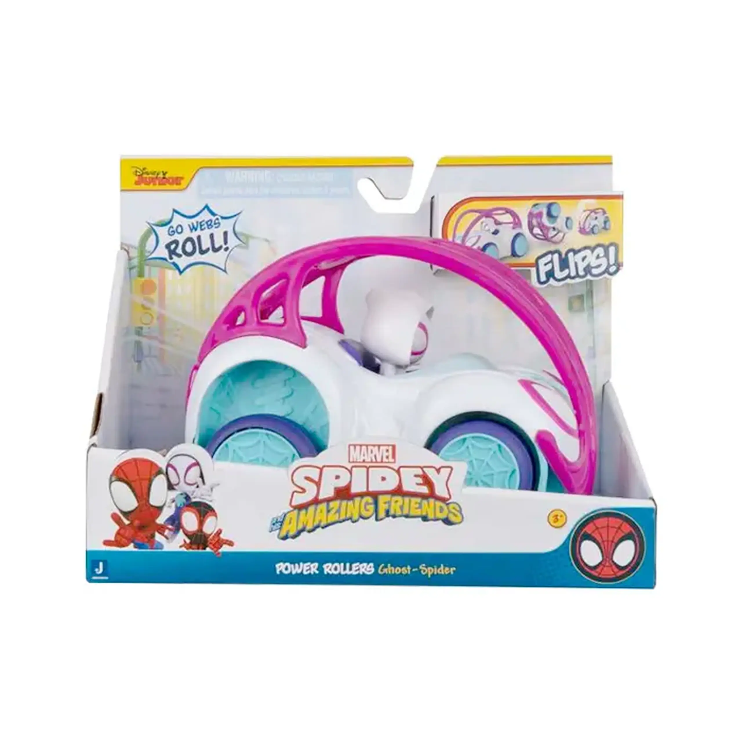 Masina + figurina Ghost Spidy Jazwares Power Rollers SNF0165