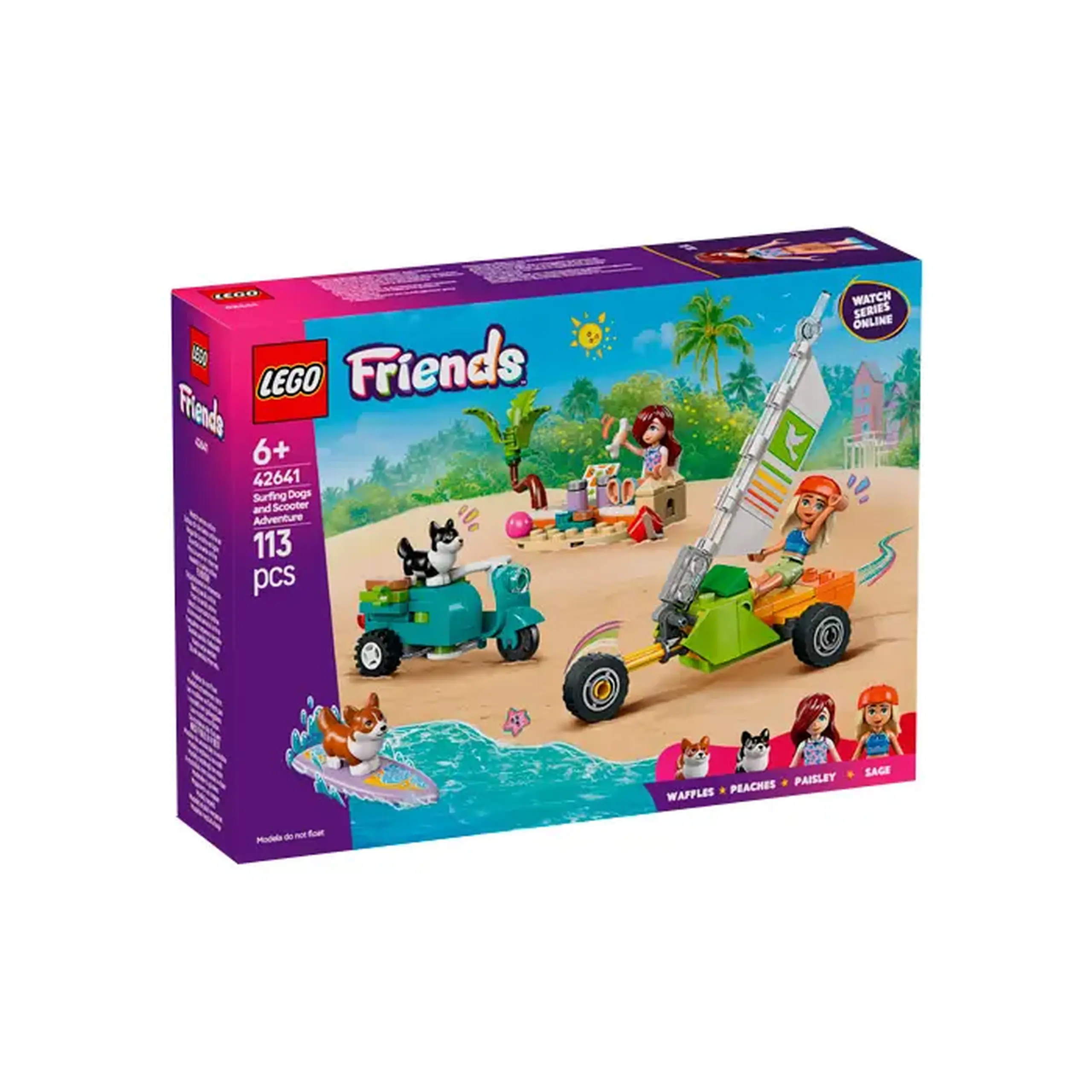 Lego Friends, Aventuri cu catei la surfing si pe scuter 42641