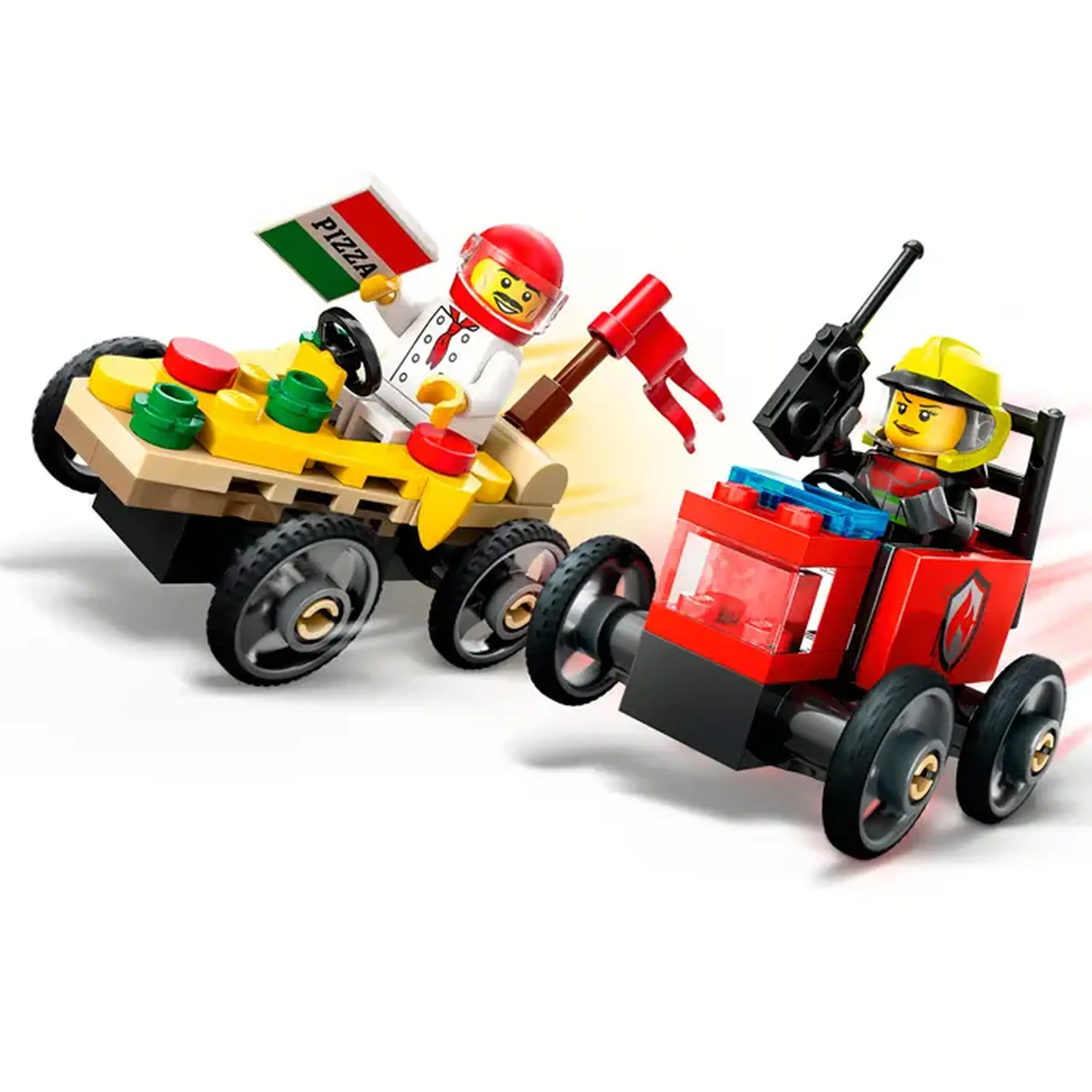 Lego City Furgoneta de pizza vs. pompieri 60458