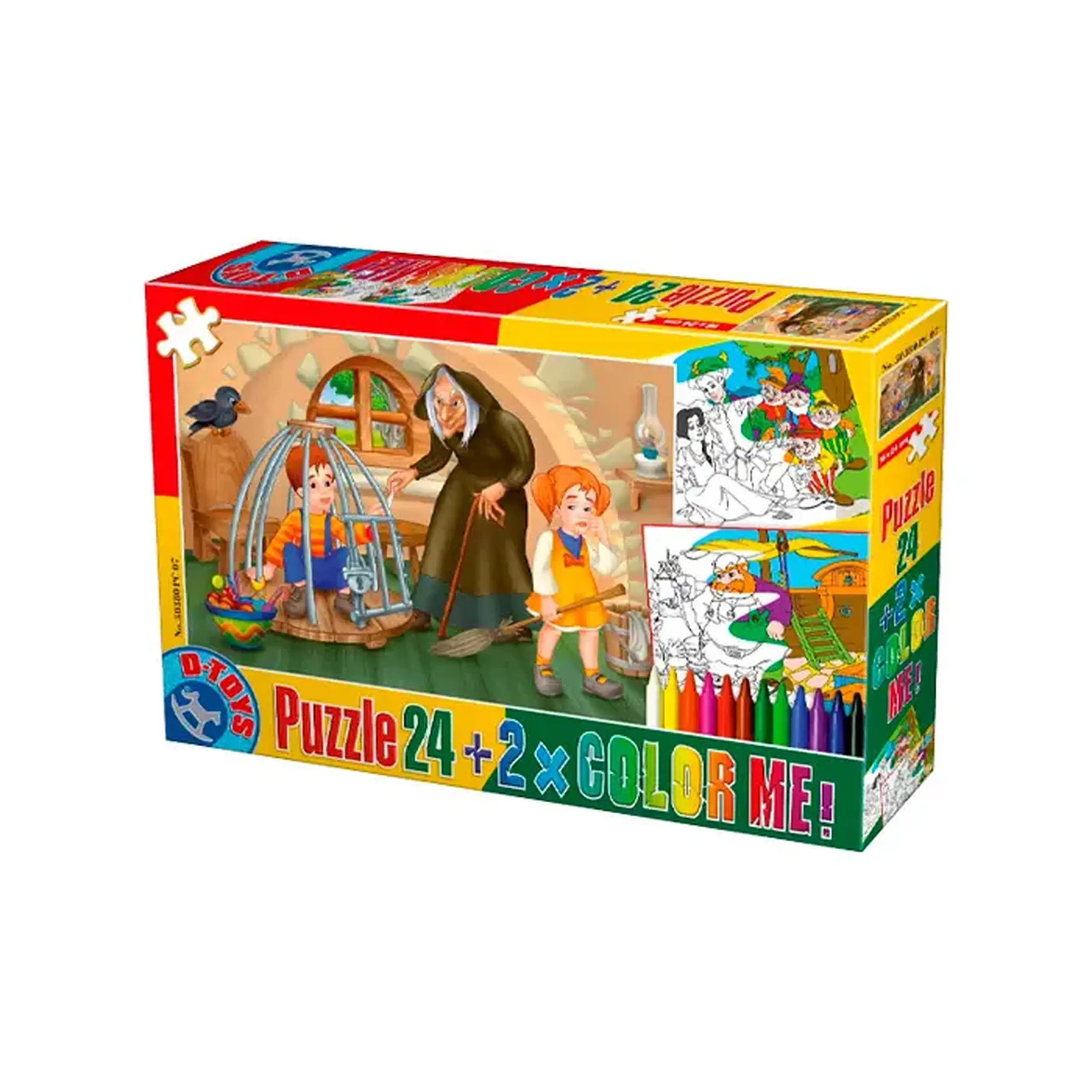 Puzzle 24 + 2 fise de colorat "Hansel si Gretel" 78421