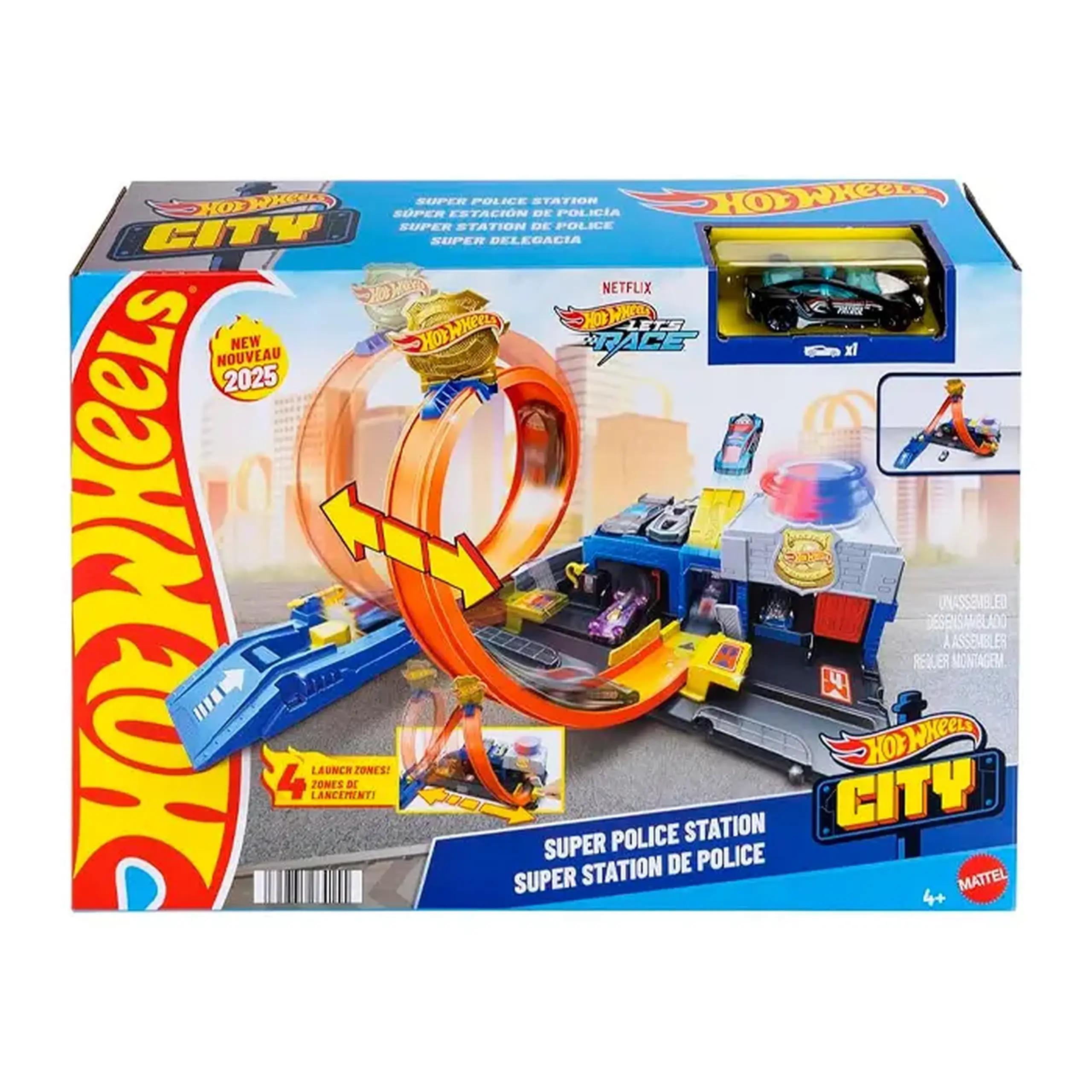 Pista "Hot Wheels" Super Police Station JBM71
