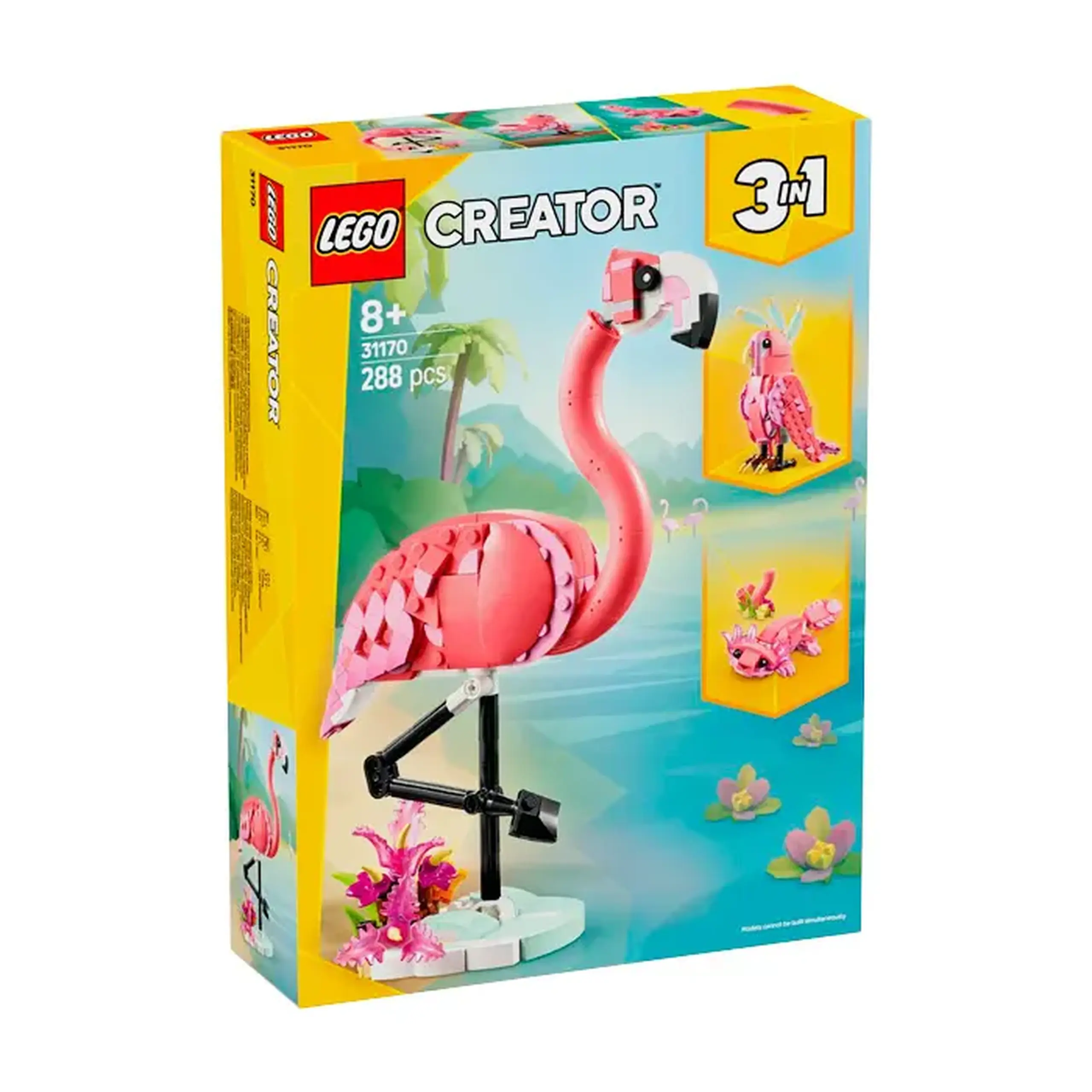 Lego Creator 3-in-1 Animale salbatice: Flamingo roz 31170