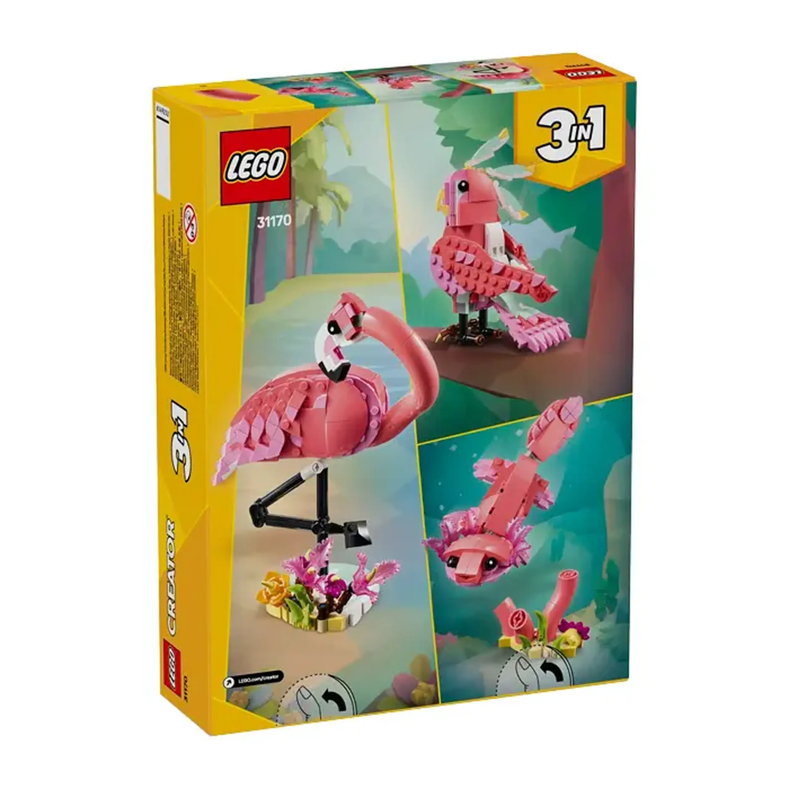 Lego Creator 3-in-1 Animale salbatice: Flamingo roz 31170