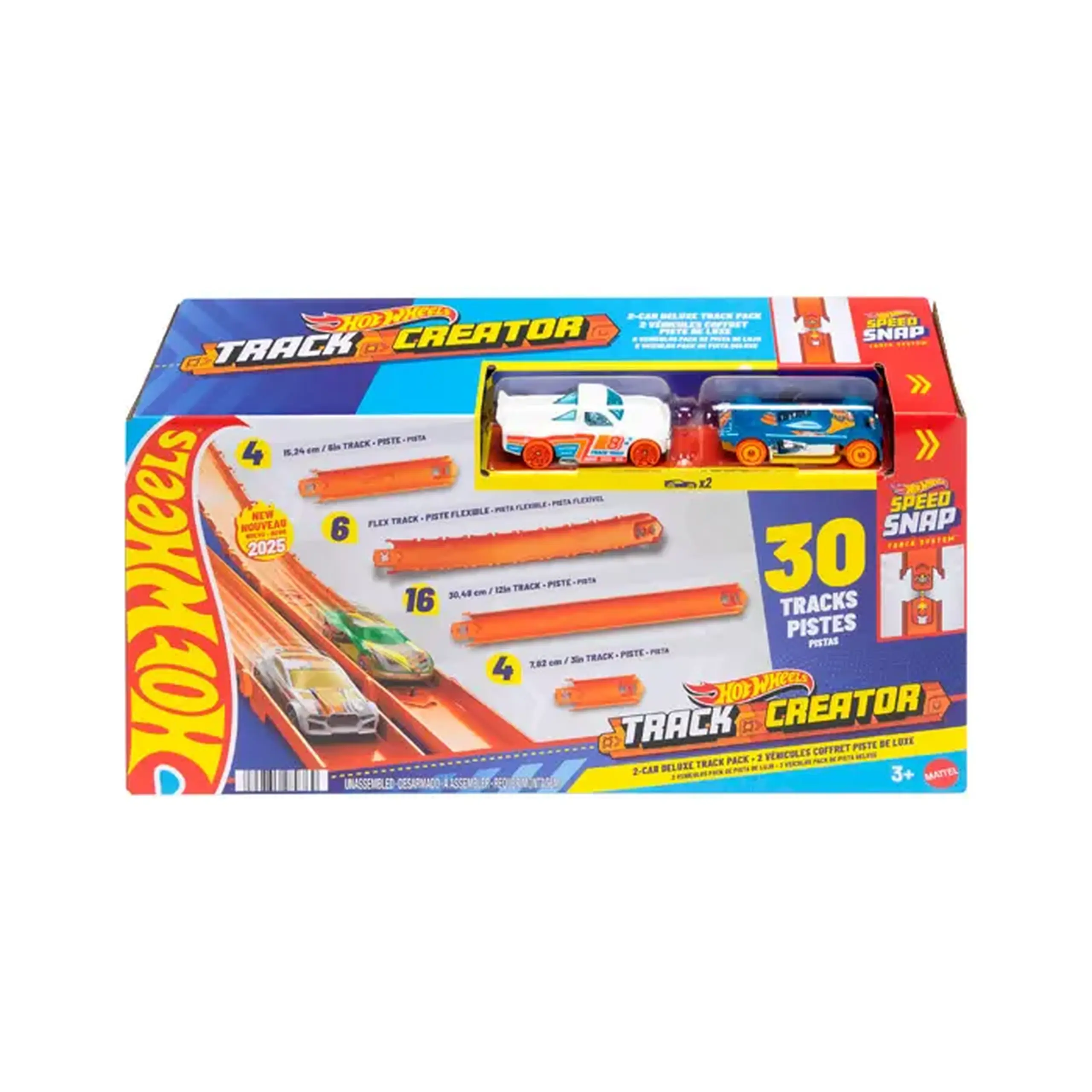 Set de piste HW Track Creator cu 2 masini JDW42