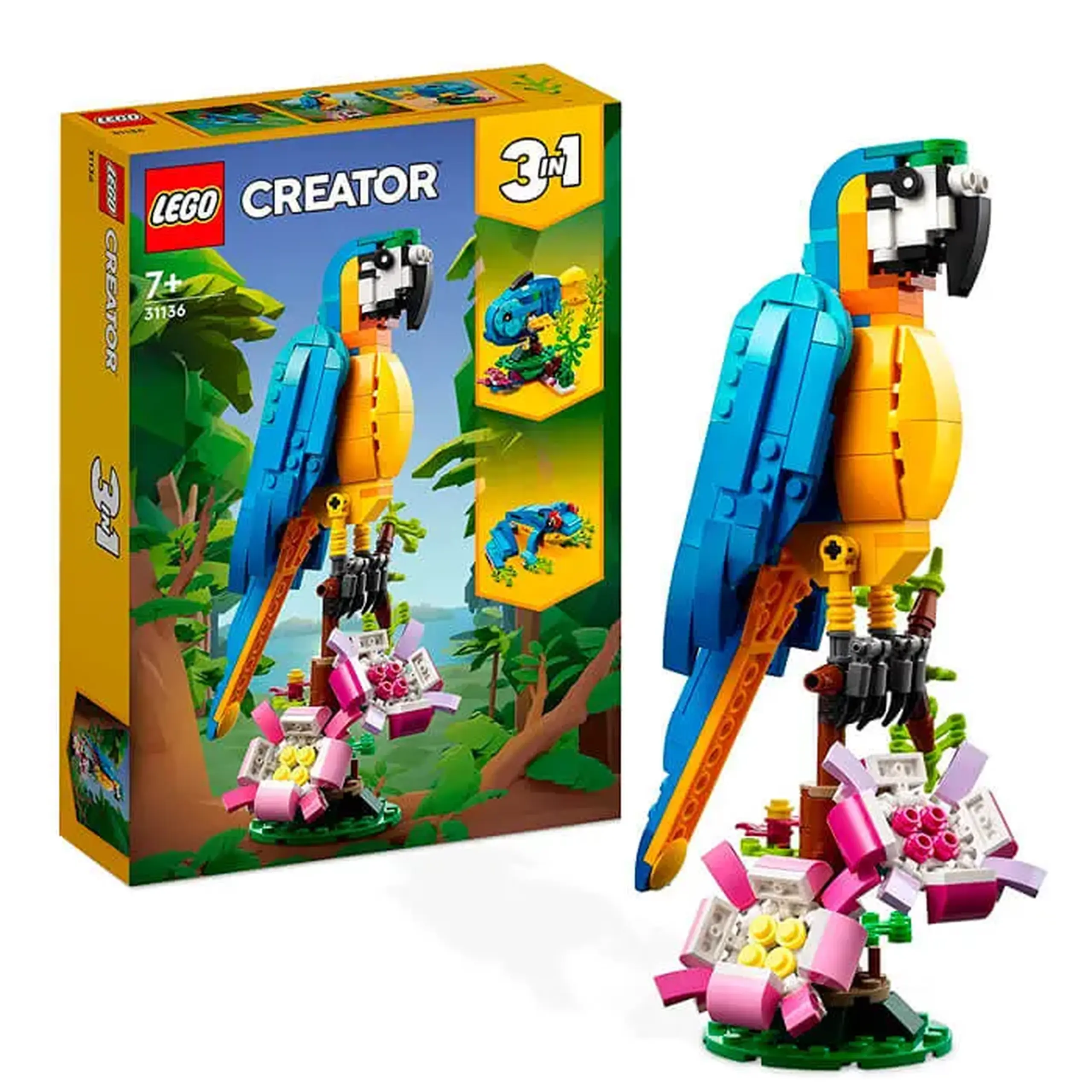 Lego Creator 3-in-1 Papagal exotic 31136