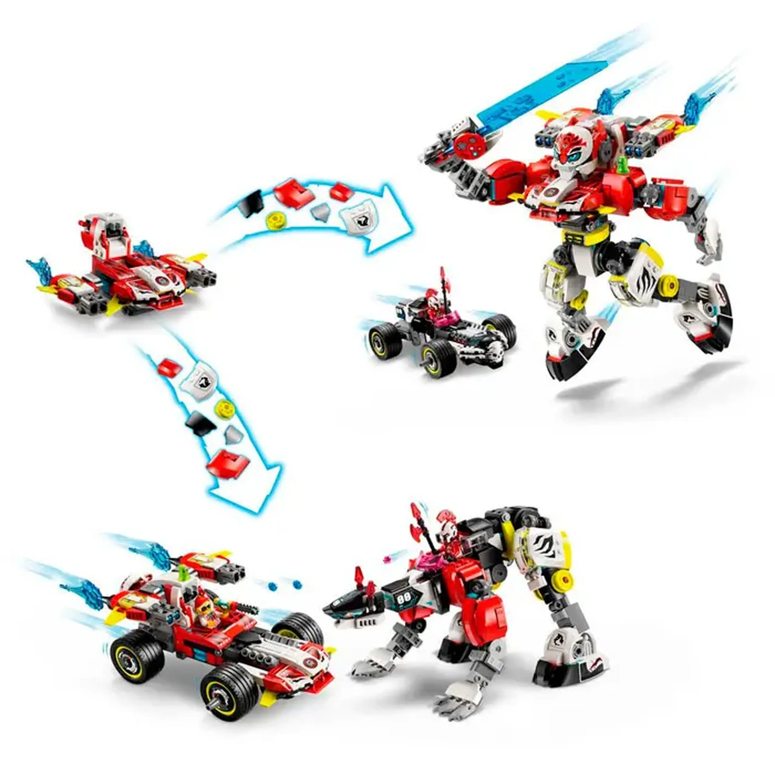 Lego DREAMZzz Robotul tigru al lui Cooper si masina hot rod a lui Zero 71497