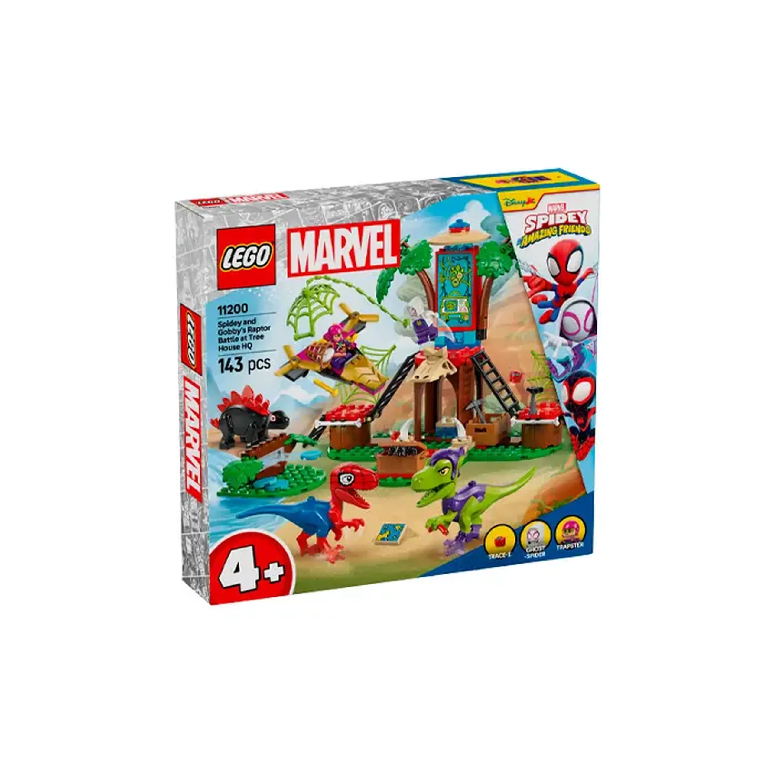 Lego Marvel Spidey And Gobby's Raptor Battle At Tree House Hq 11200