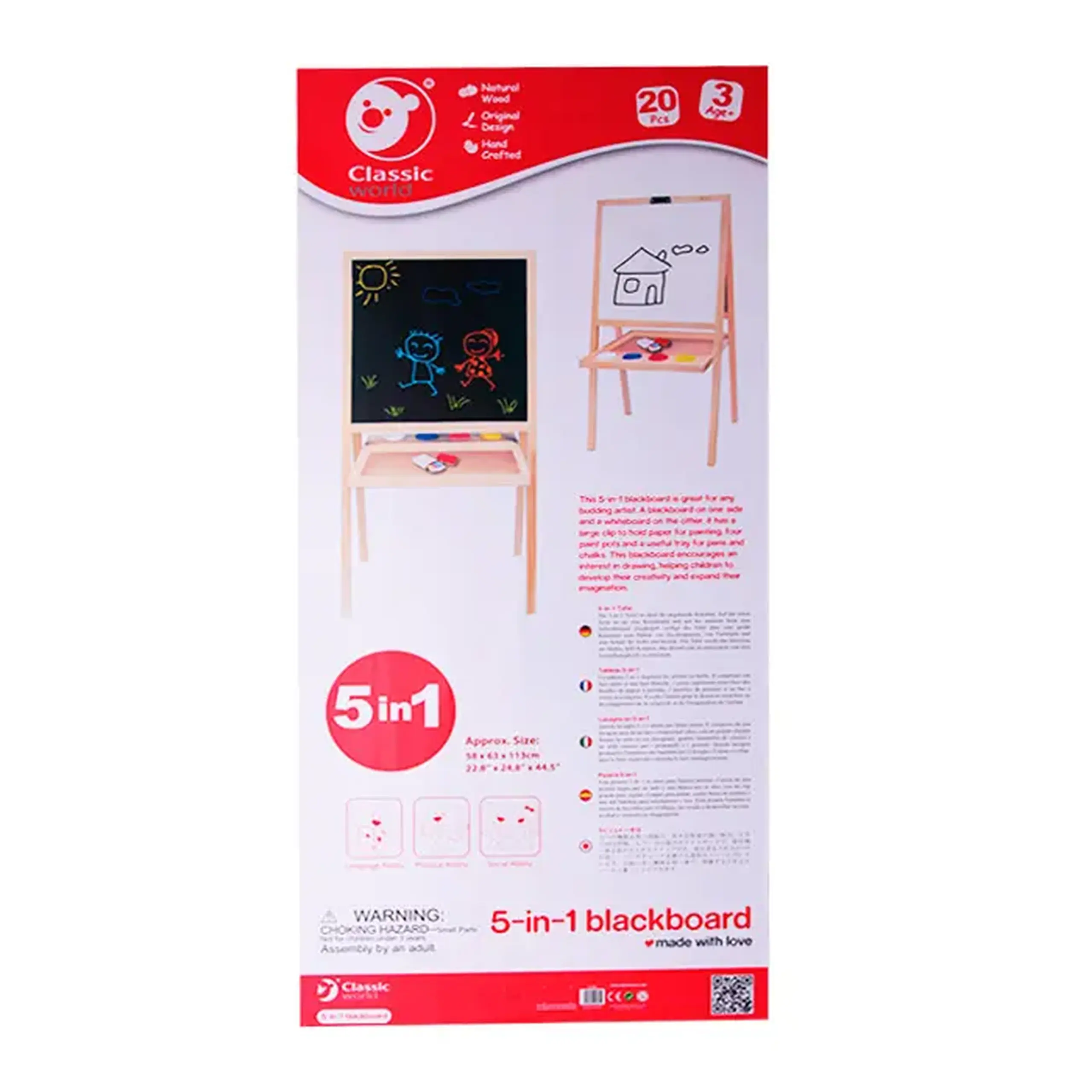 Tabla pentru desen (de podea) 5-in-1 "Classic world" 4169