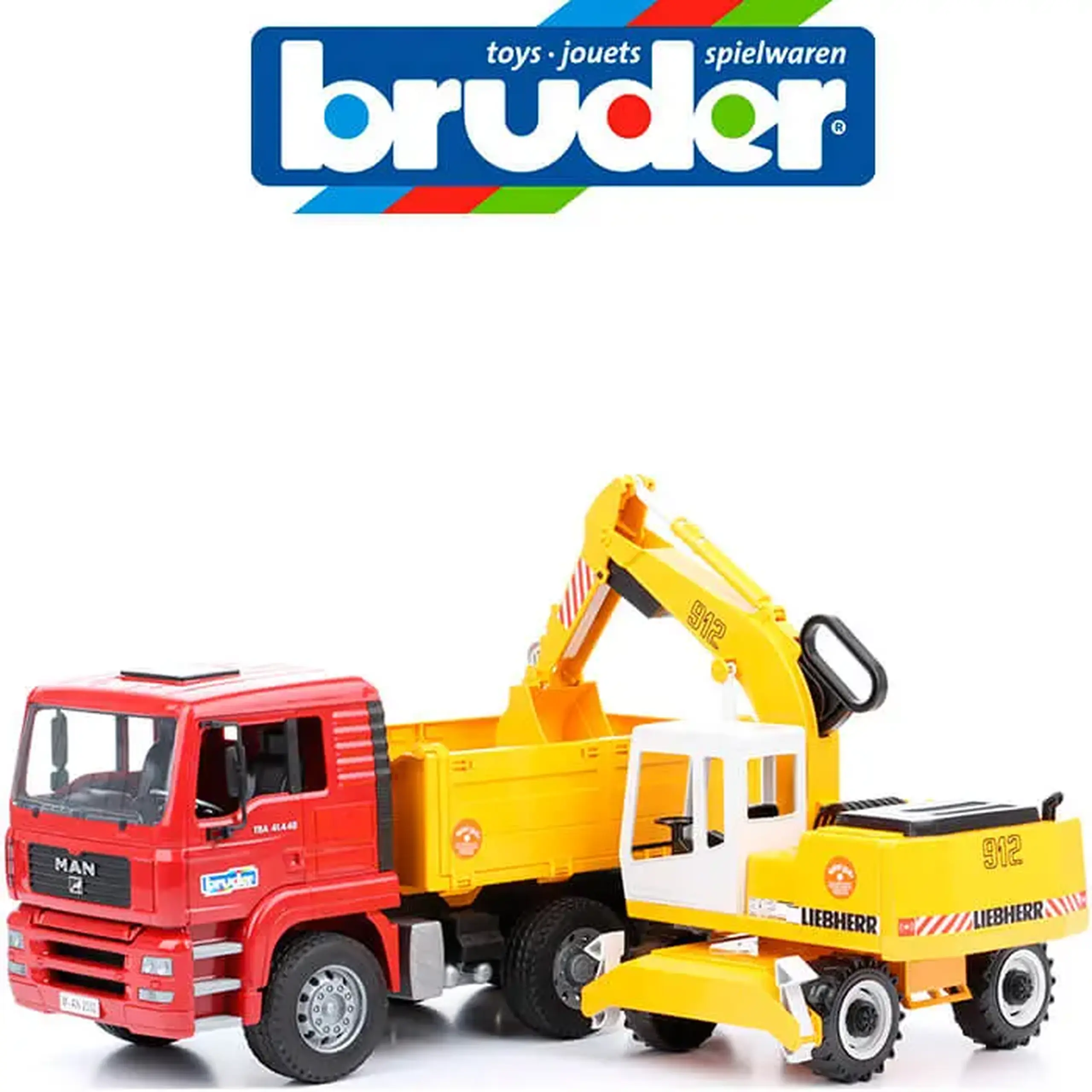 Camion MAN basculabil cu excavator Liebhe
