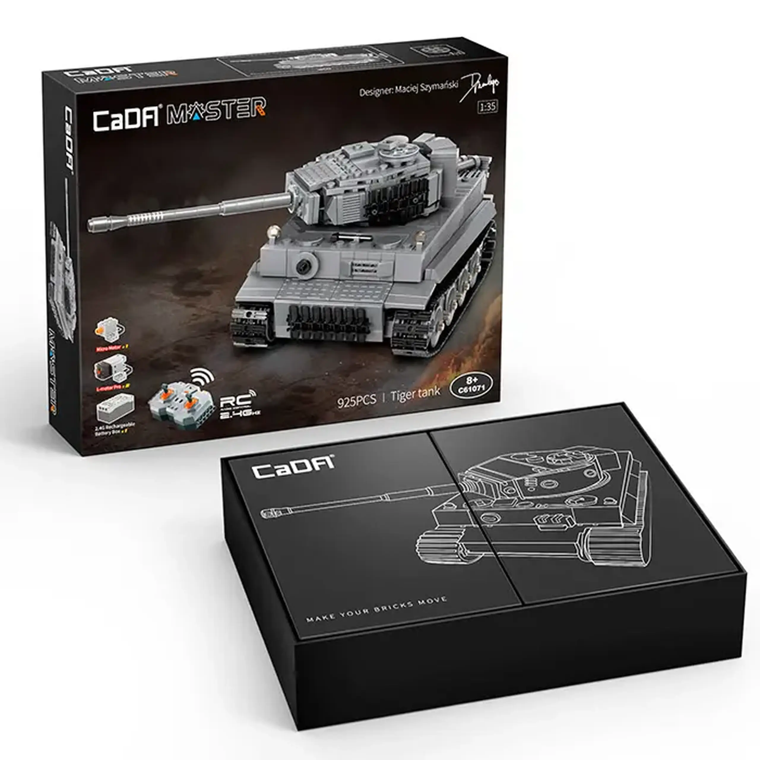 Constructor cu telecomanda CaDa Tiger Tank C61071W