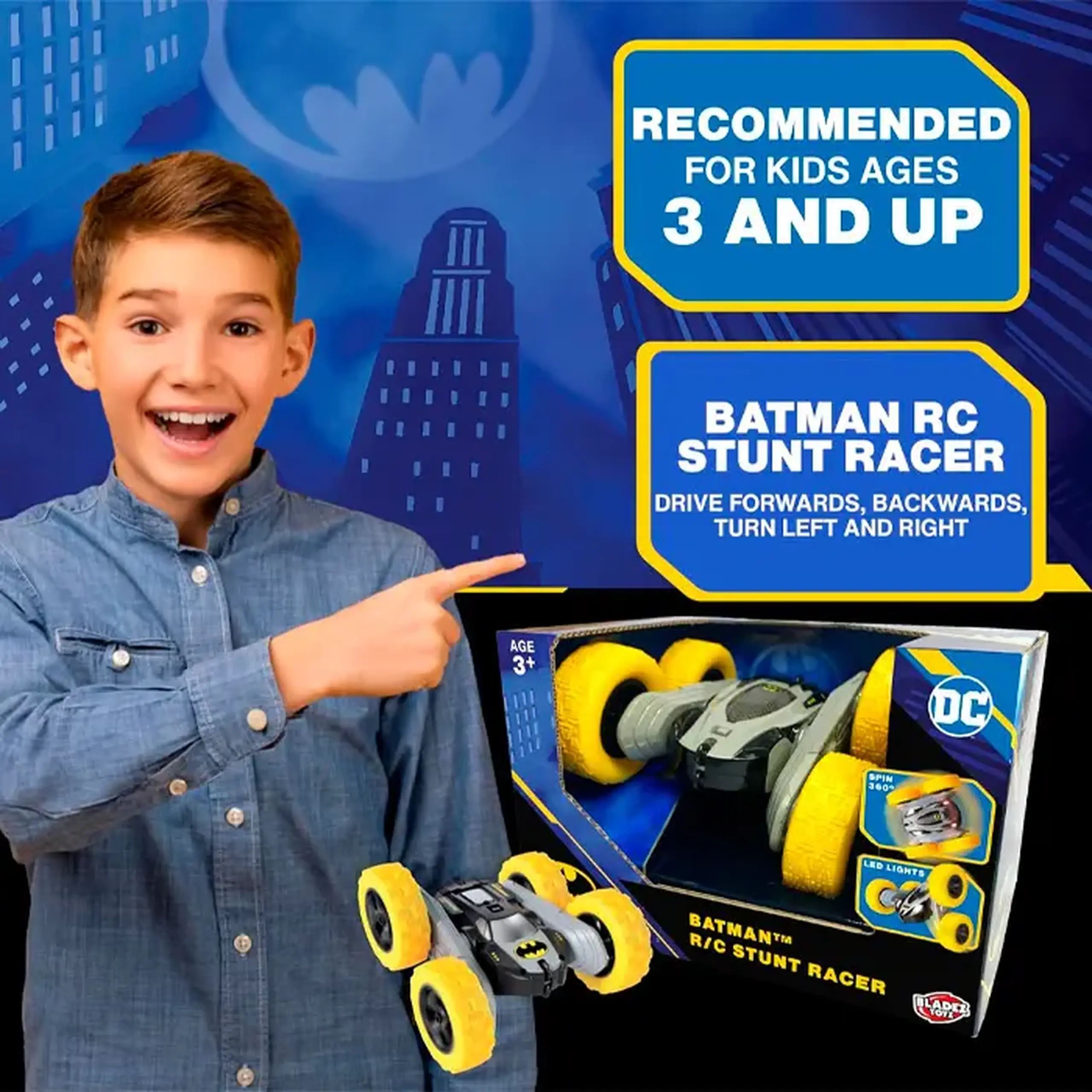Masina cu R/C Batman Stunt Racer BTDCRC3