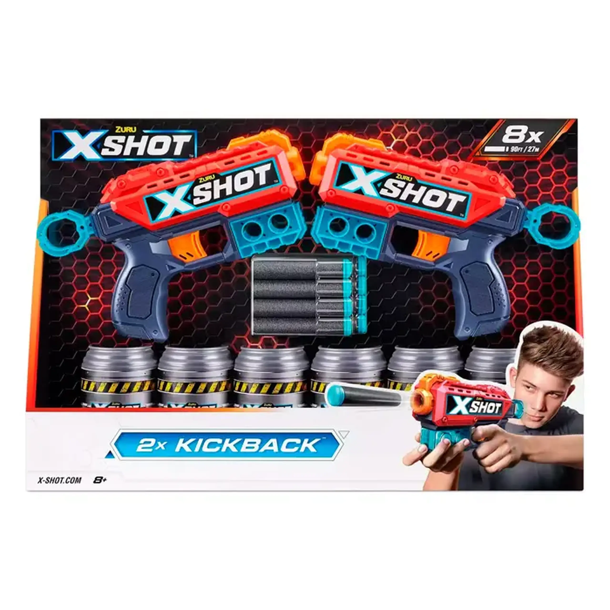 Set blasteri 2x X-Shot "Kickback" 36202