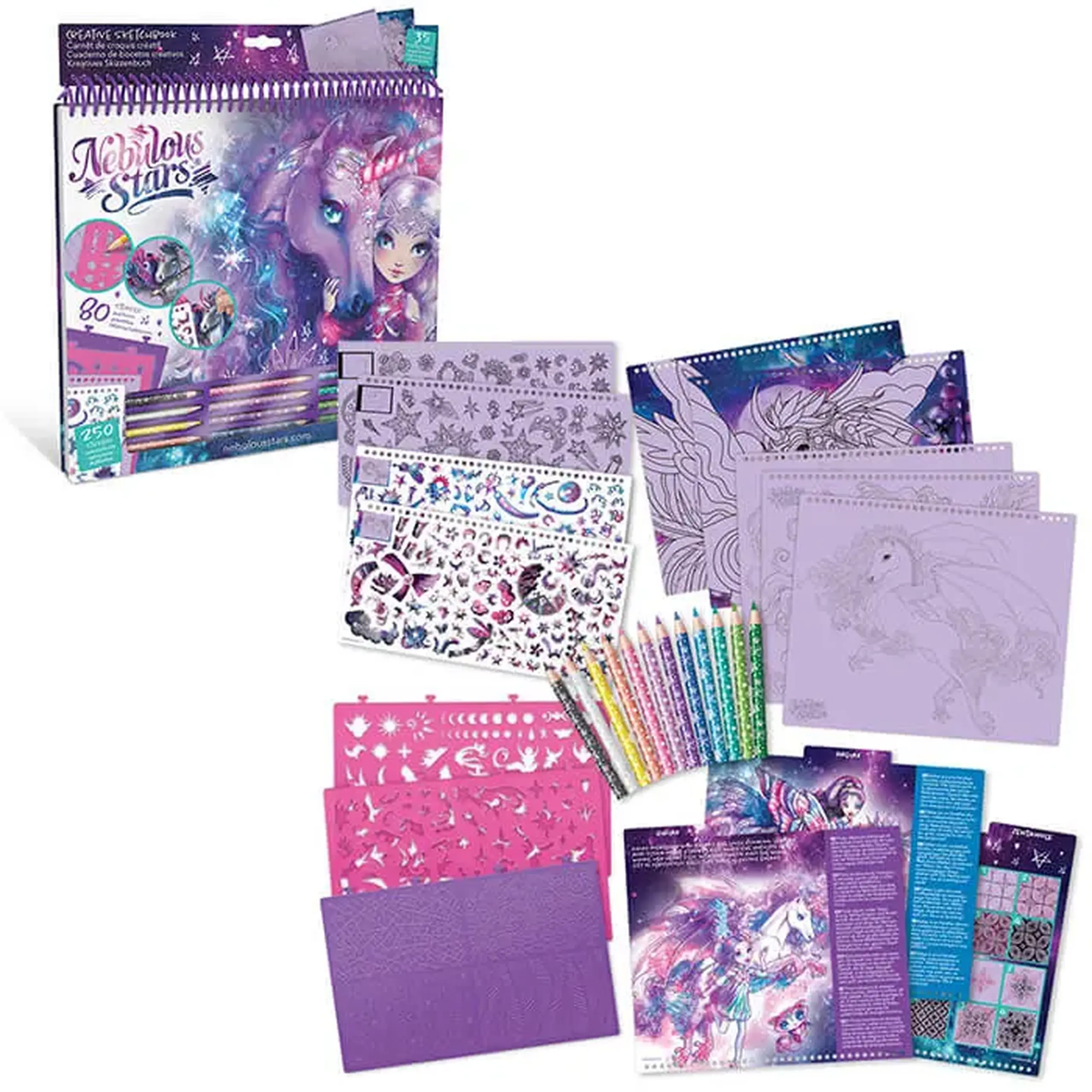 Sketchbook cu autocolan Nebulous Stars 11371