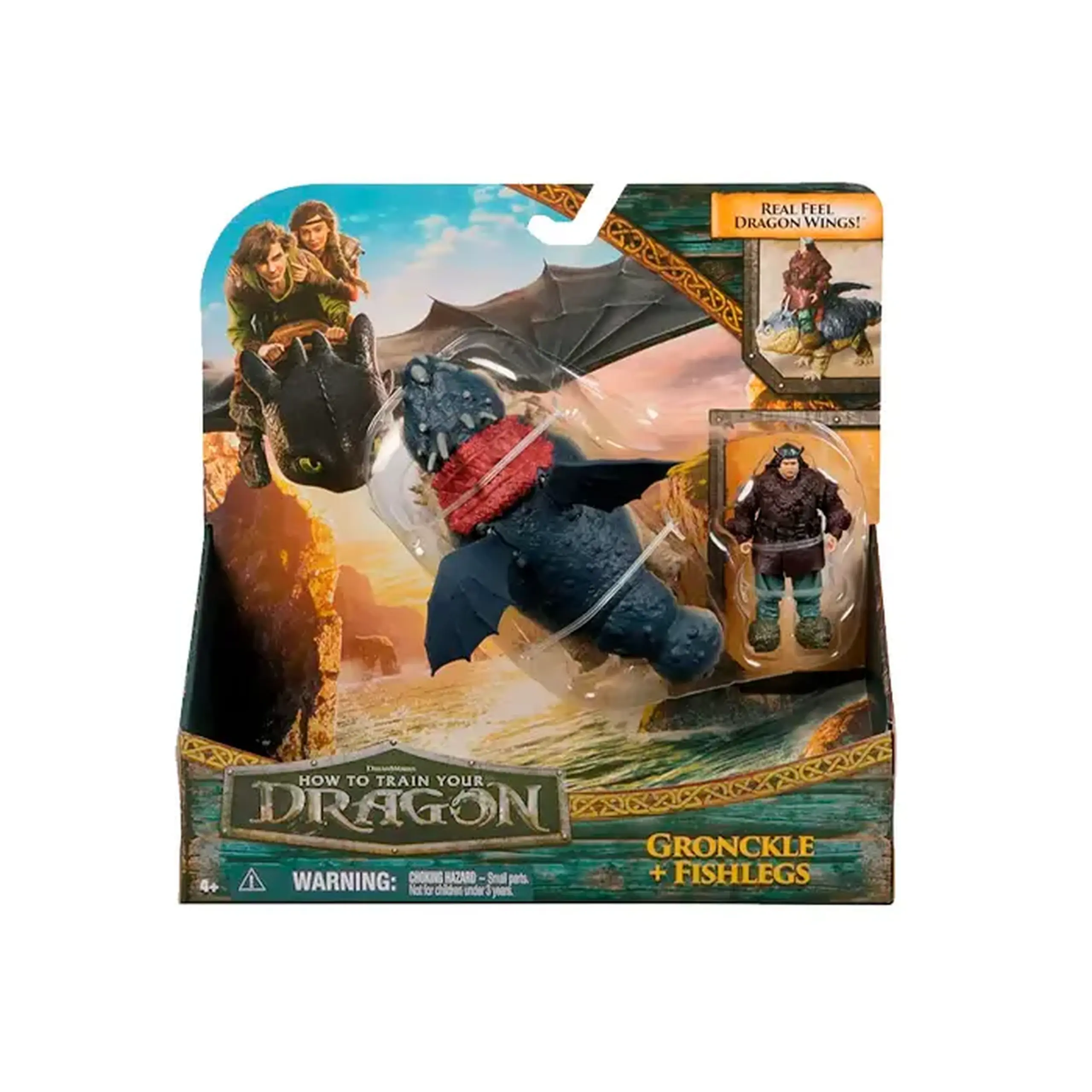Figurina Viking si Dragon "Dragons" Gronckle si Fishlegs 20151276