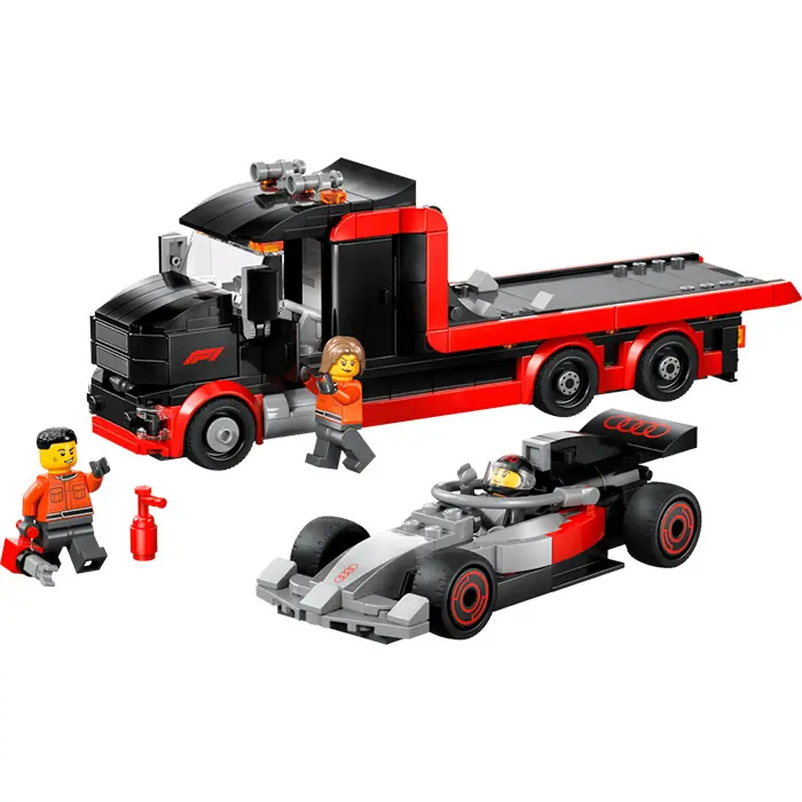 Lego City Camion cu masina de curse Audi F1 60493