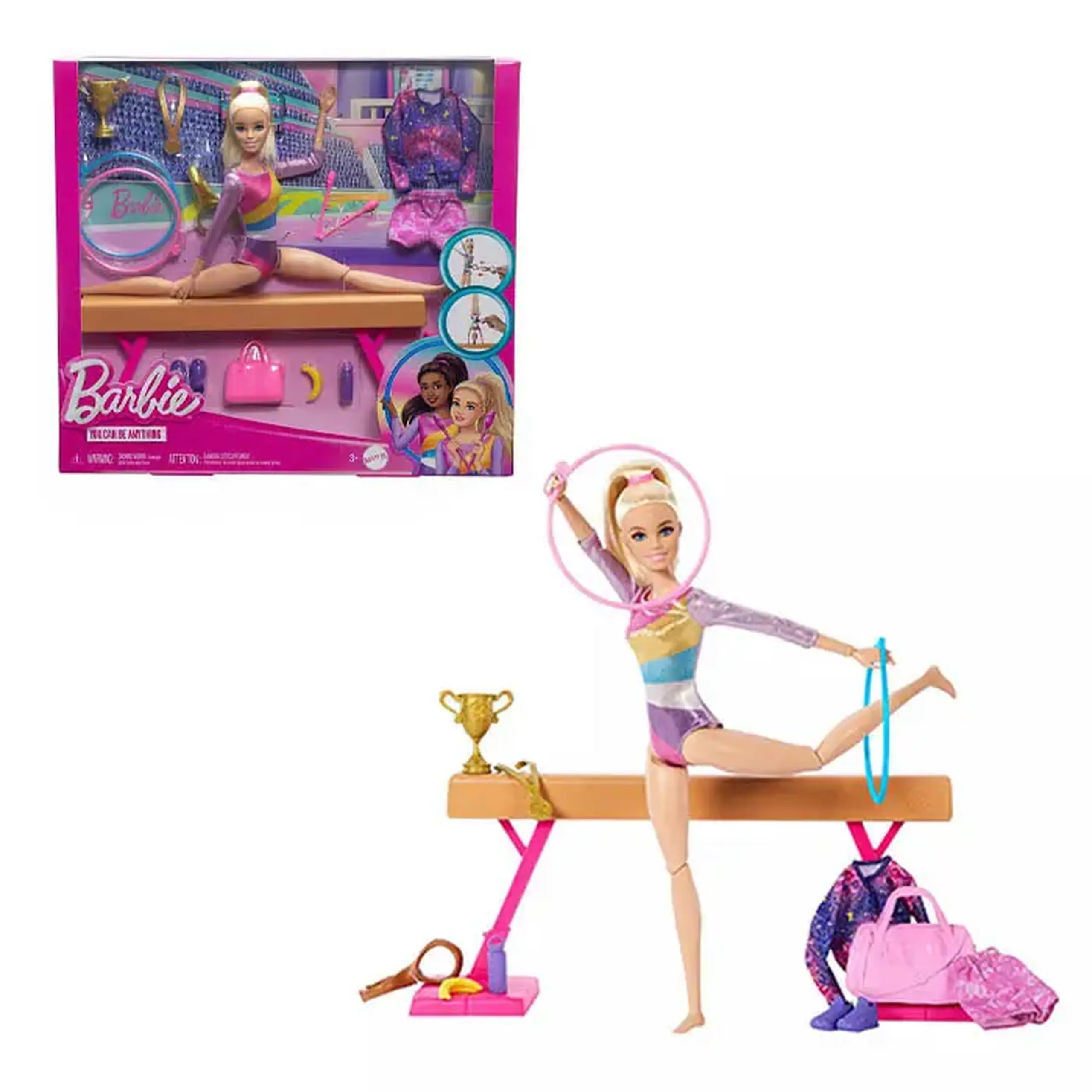 Papusa Barbie Gymnastics Doll HRG52