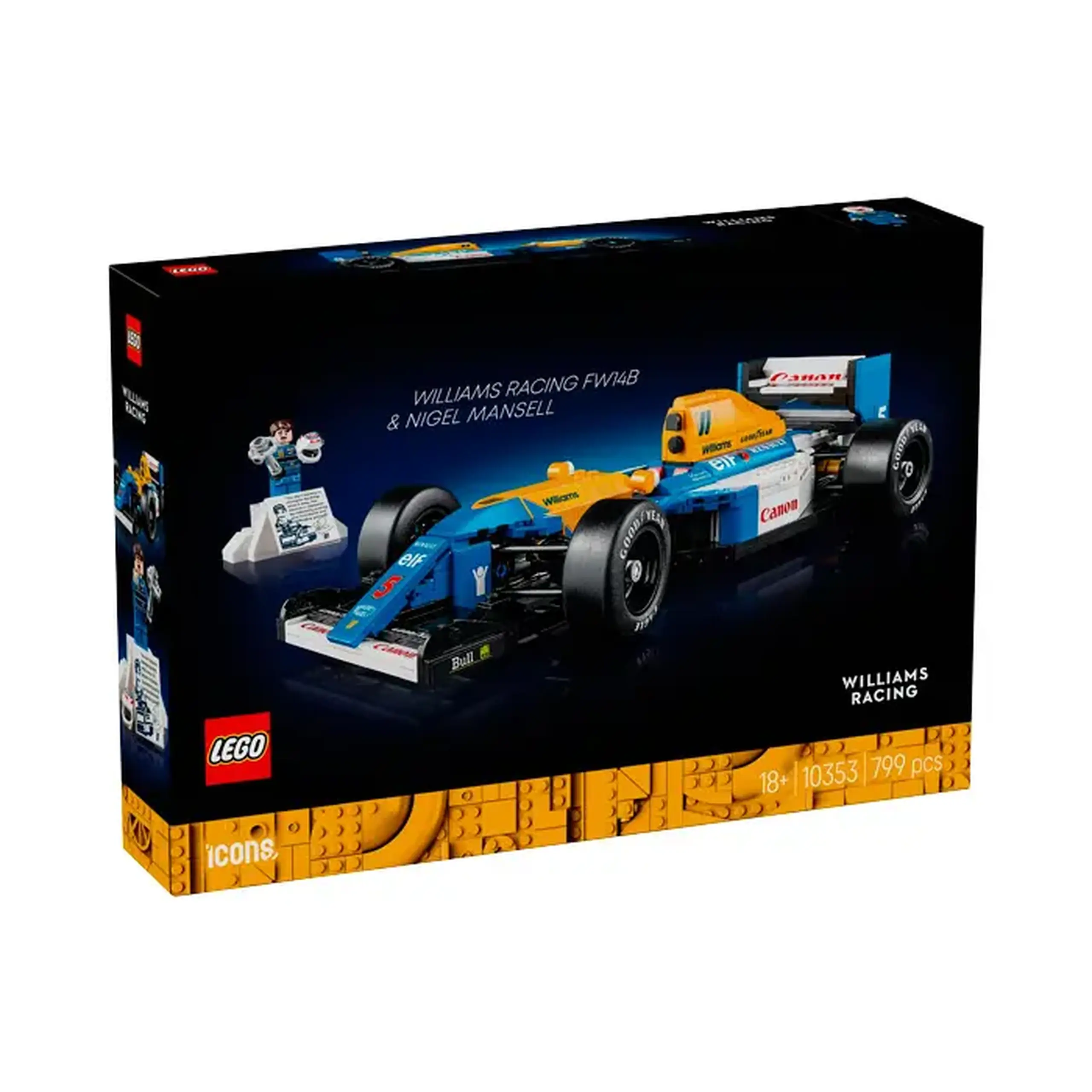 Lego Icons Williams Racing FW14B si Nigel Mansell 10353