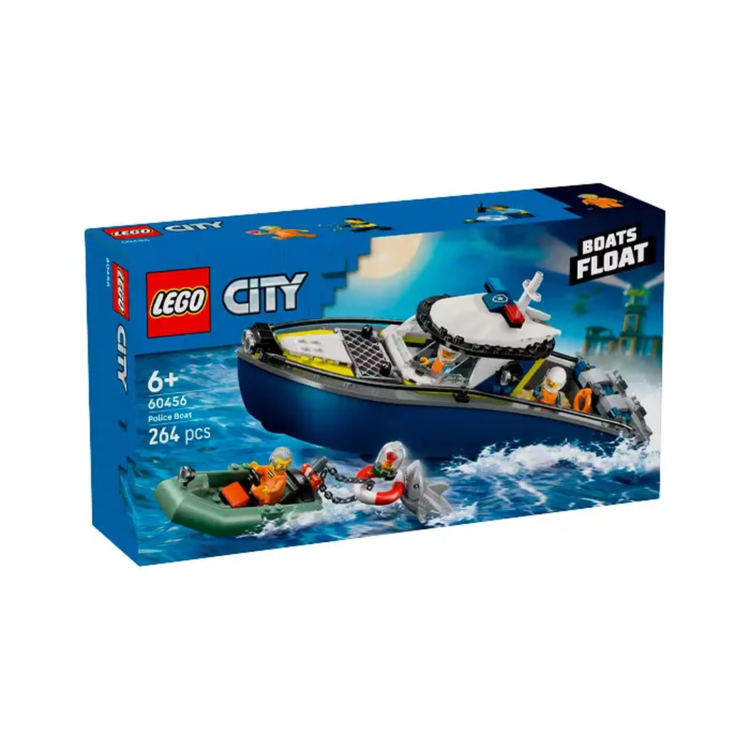 Lego City Urmarire cu barca de politie 60456