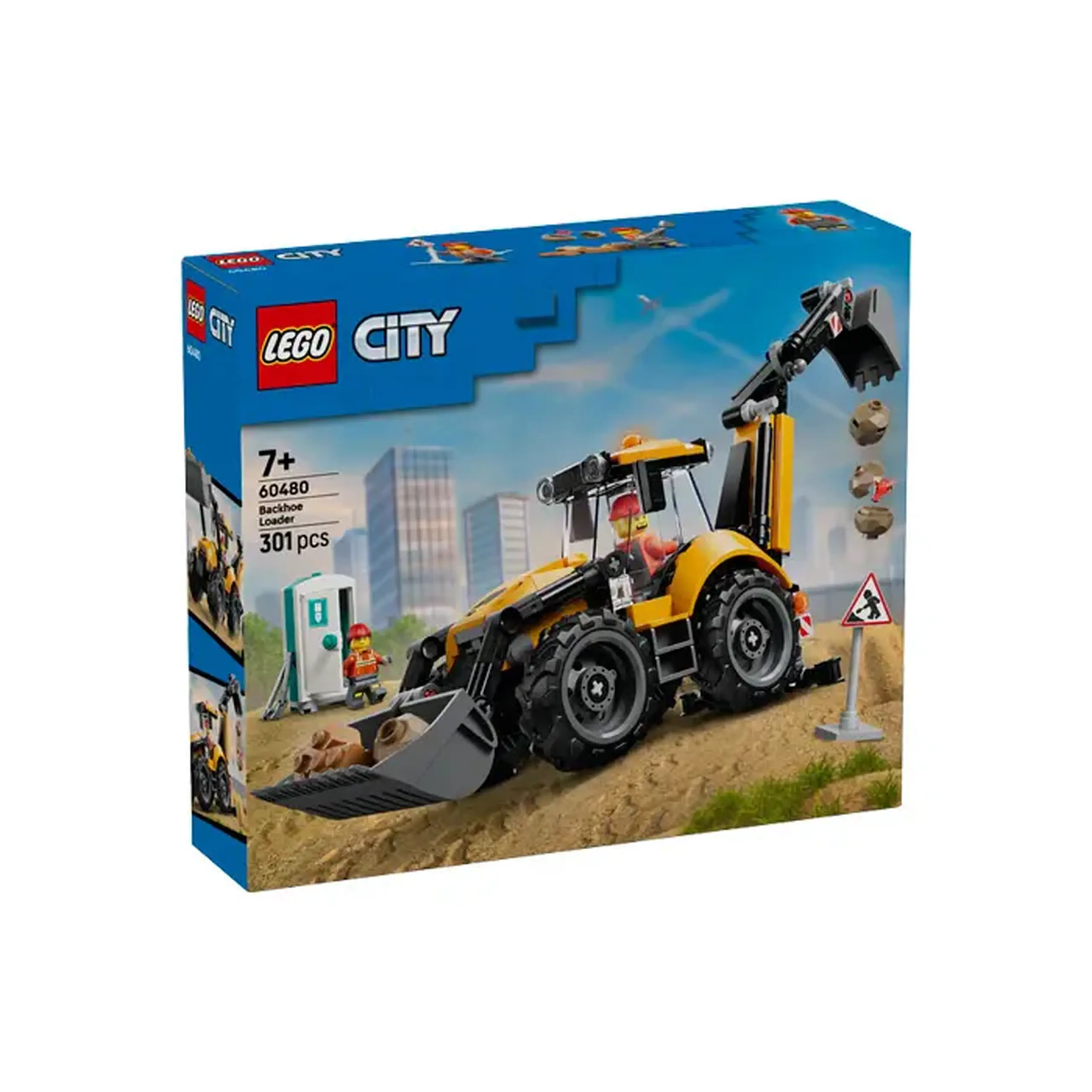 Lego City Excavator galben cu excavator 60480