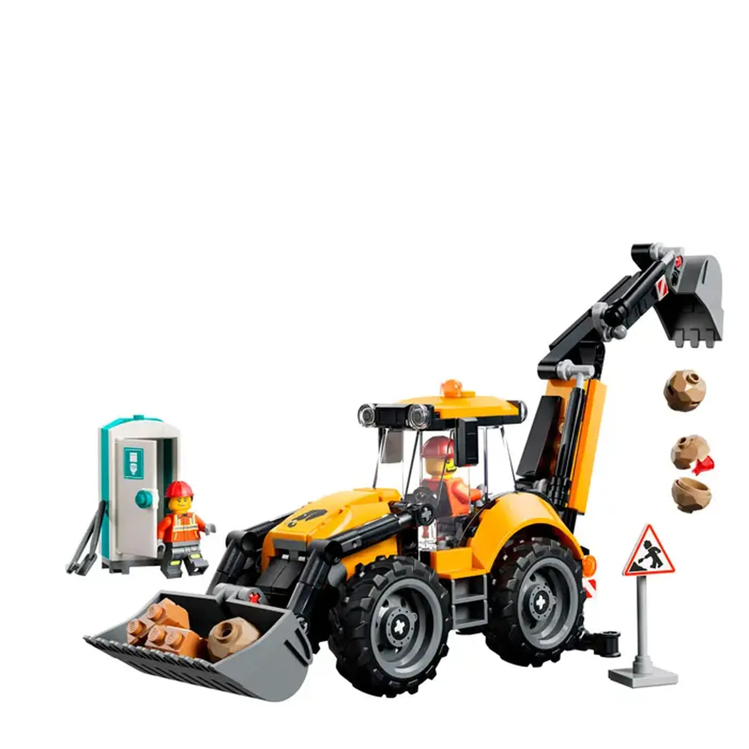 Lego City Excavator galben cu excavator 60480