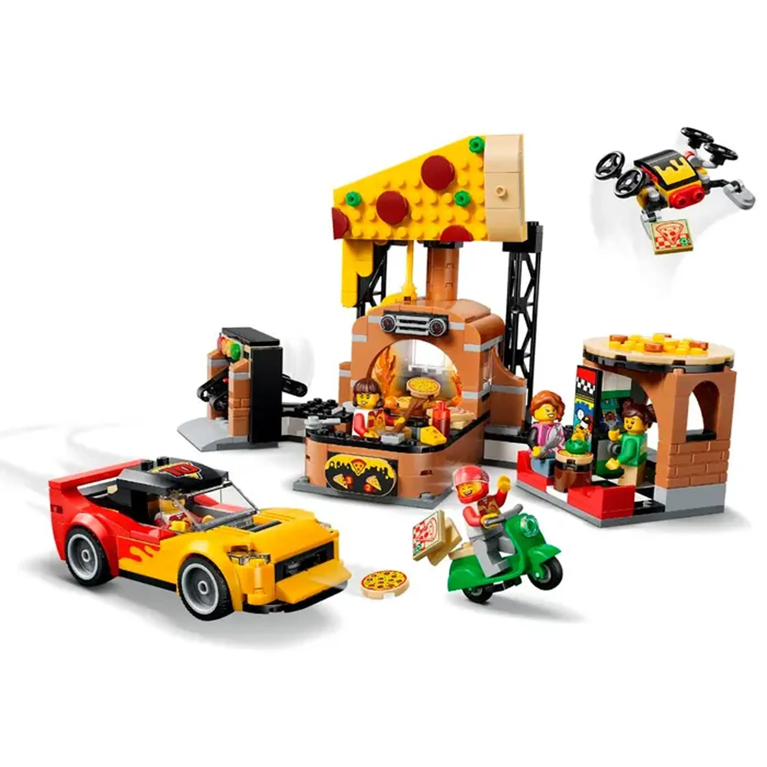 Lego City Livrare de pizza cu vehicule 60496